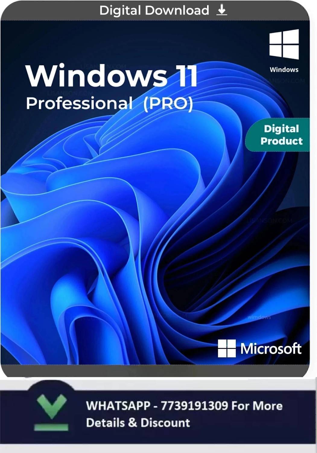 MICROSOFT Windows 11 Pro Retail License Product Key 64/32 Bit (1