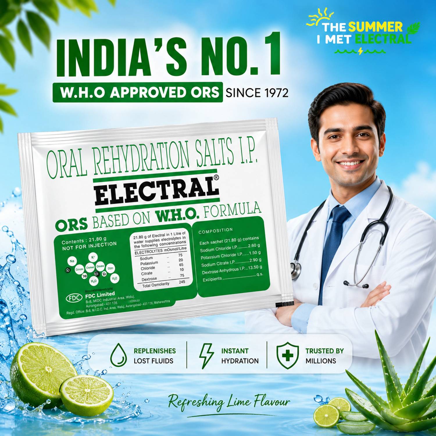 FDC Electral Regular Flavour Pack of 10 - Image 2