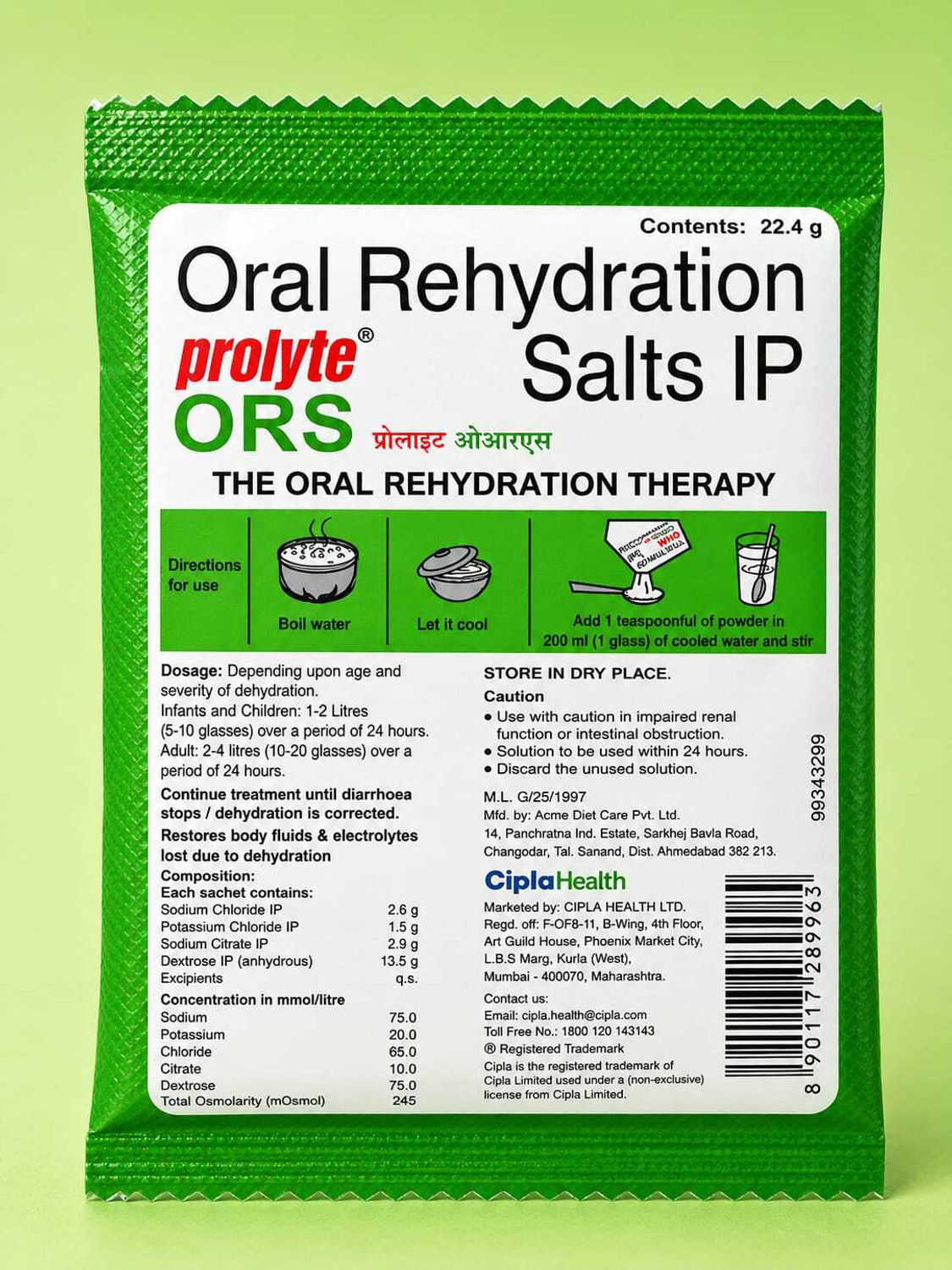 Image of CIPLA HEALTH CIPLA HELTH PROLYTE ORS NIMBU PANI Nimbu Paani, Powder