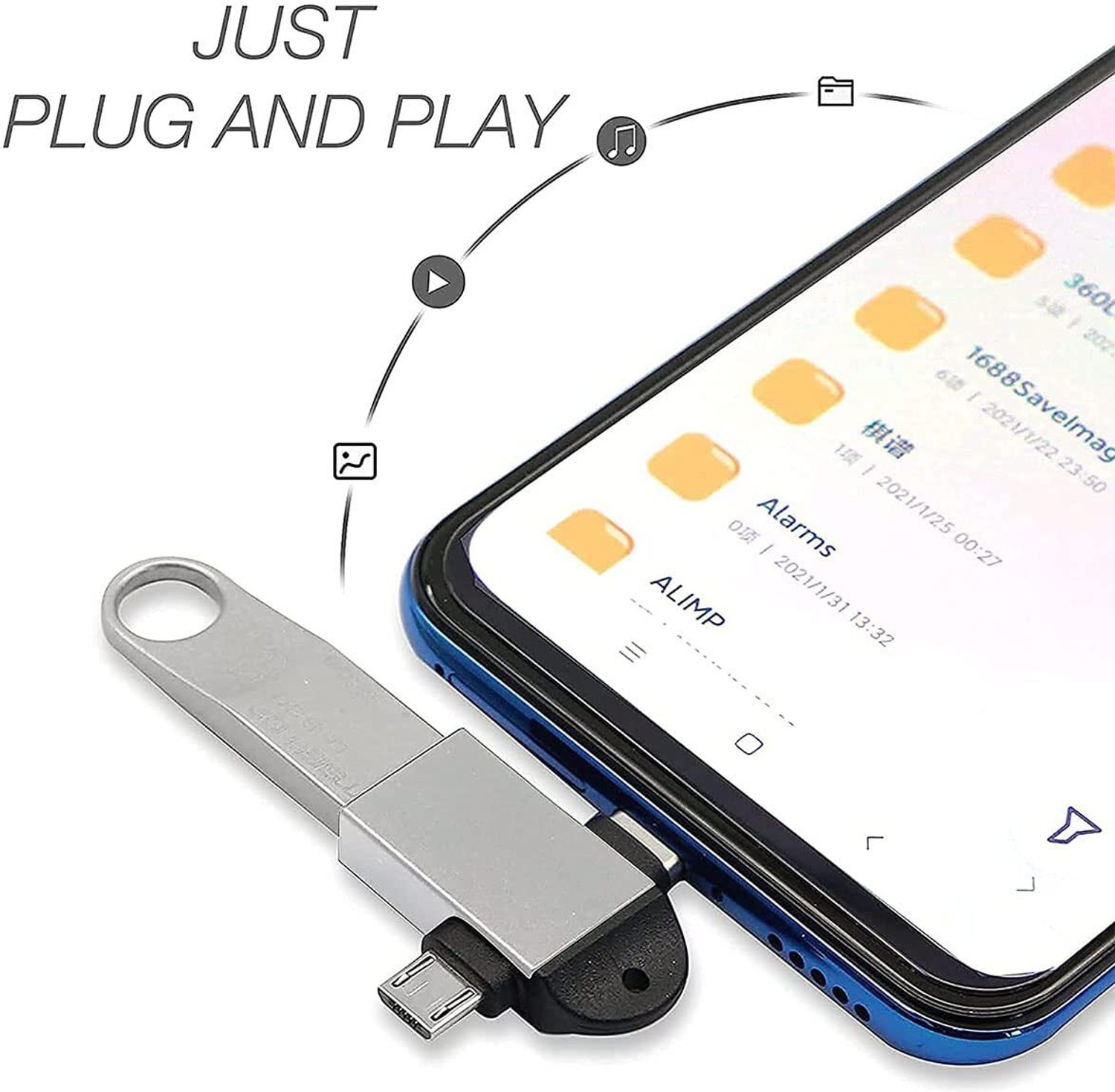 Image of UBRONIK Micro USB, USB Type C, USB OTG Adapter
