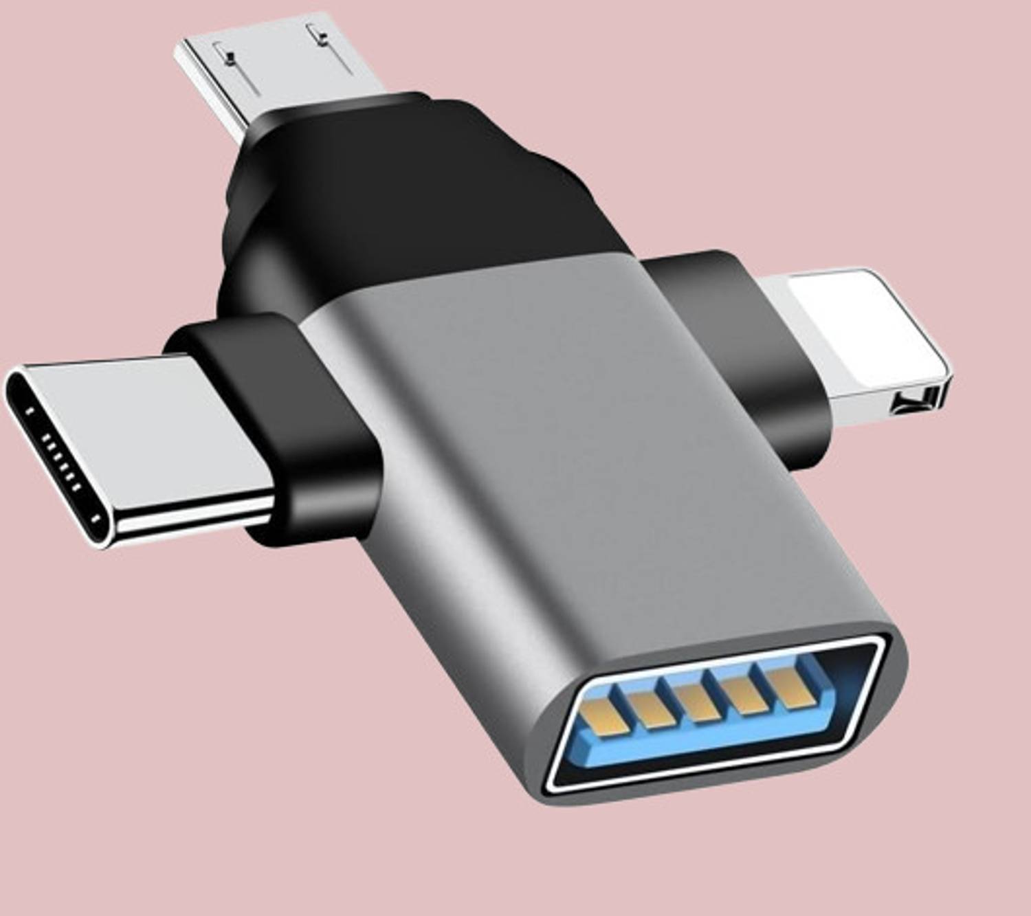 DPJ Lightning, Micro USB, USB Type C OTG Adapter