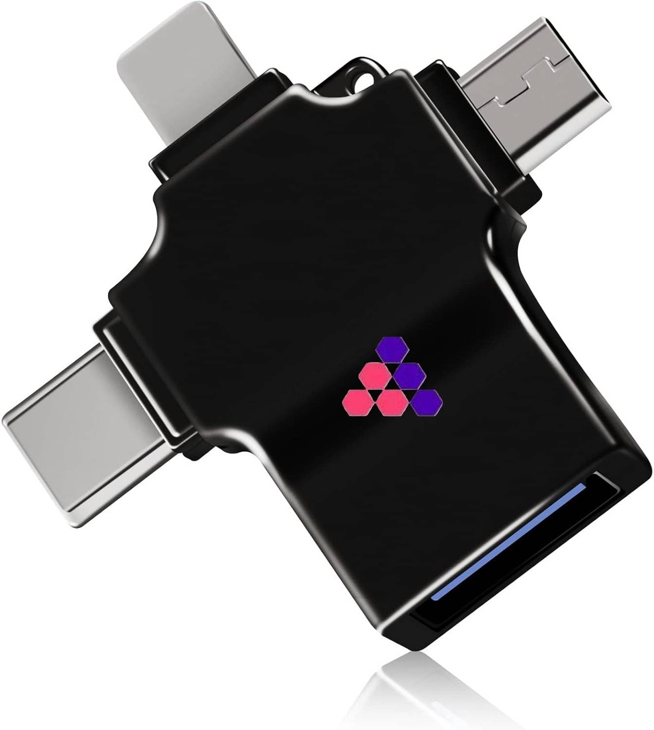 Reedeal Micro USB, Lightning, USB Type C OTG Adapter