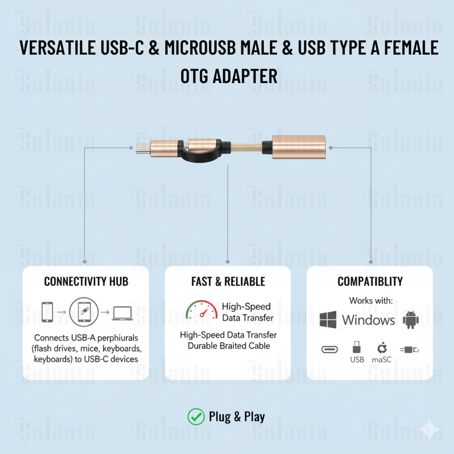 Image of Sulania USB Type C OTG Adapter
