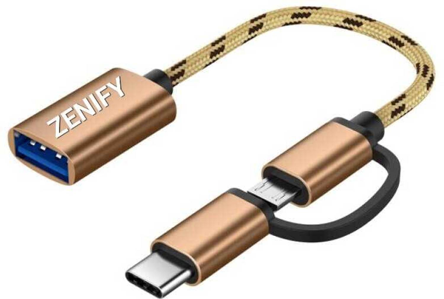 ZENIFY Micro USB, USB Type C OTG Adapter