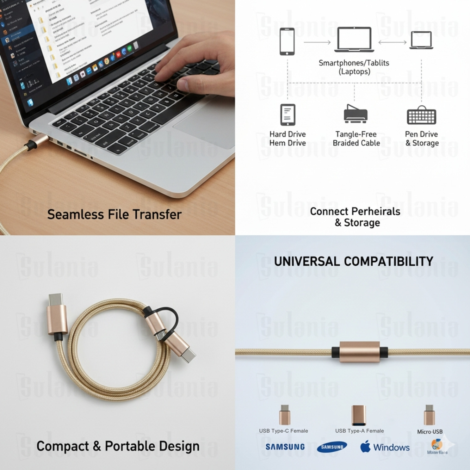 Image of Sulania USB Type C OTG Adapter
