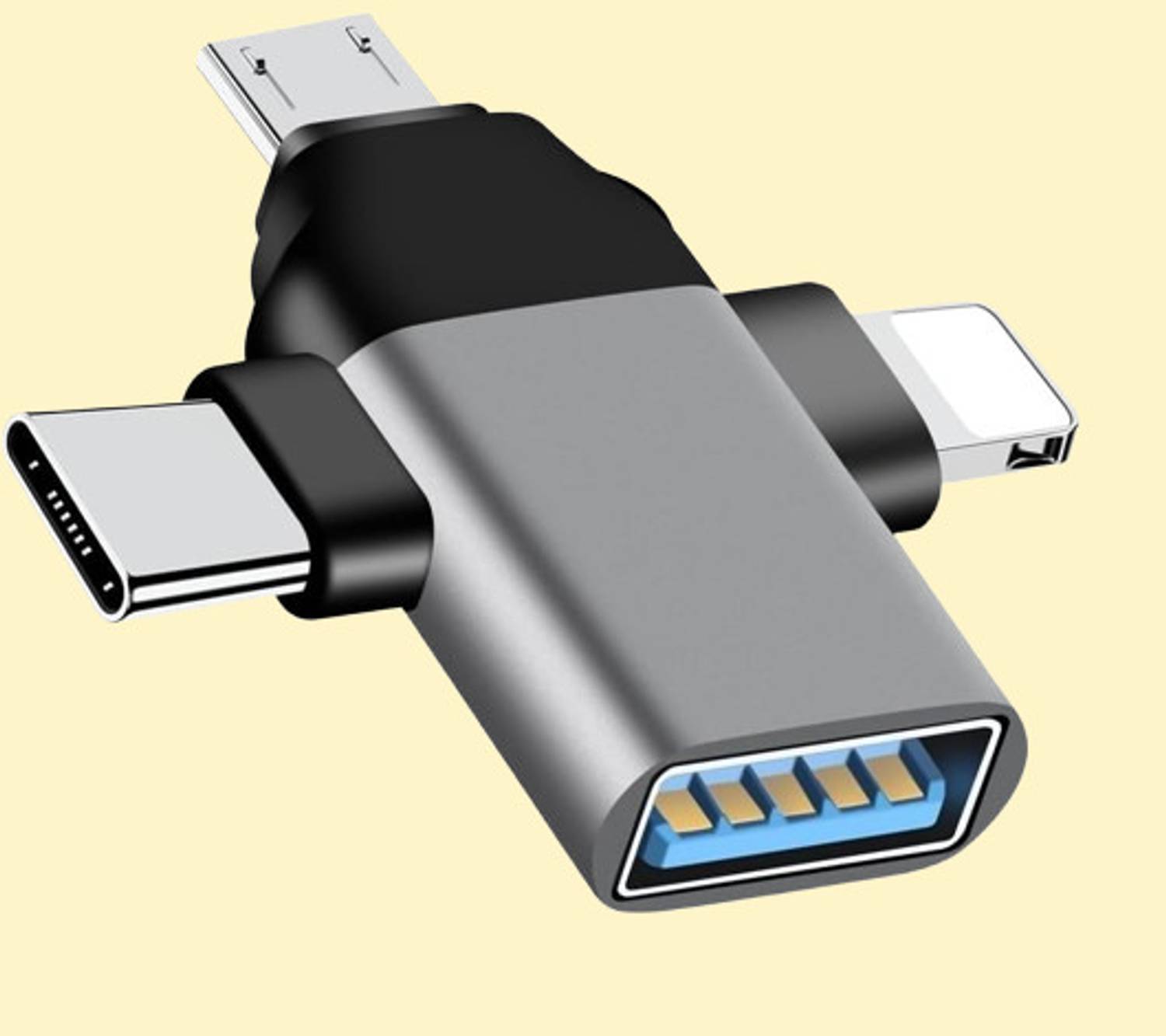 Skymac Micro USB, USB Type C, Lightning OTG Adapter