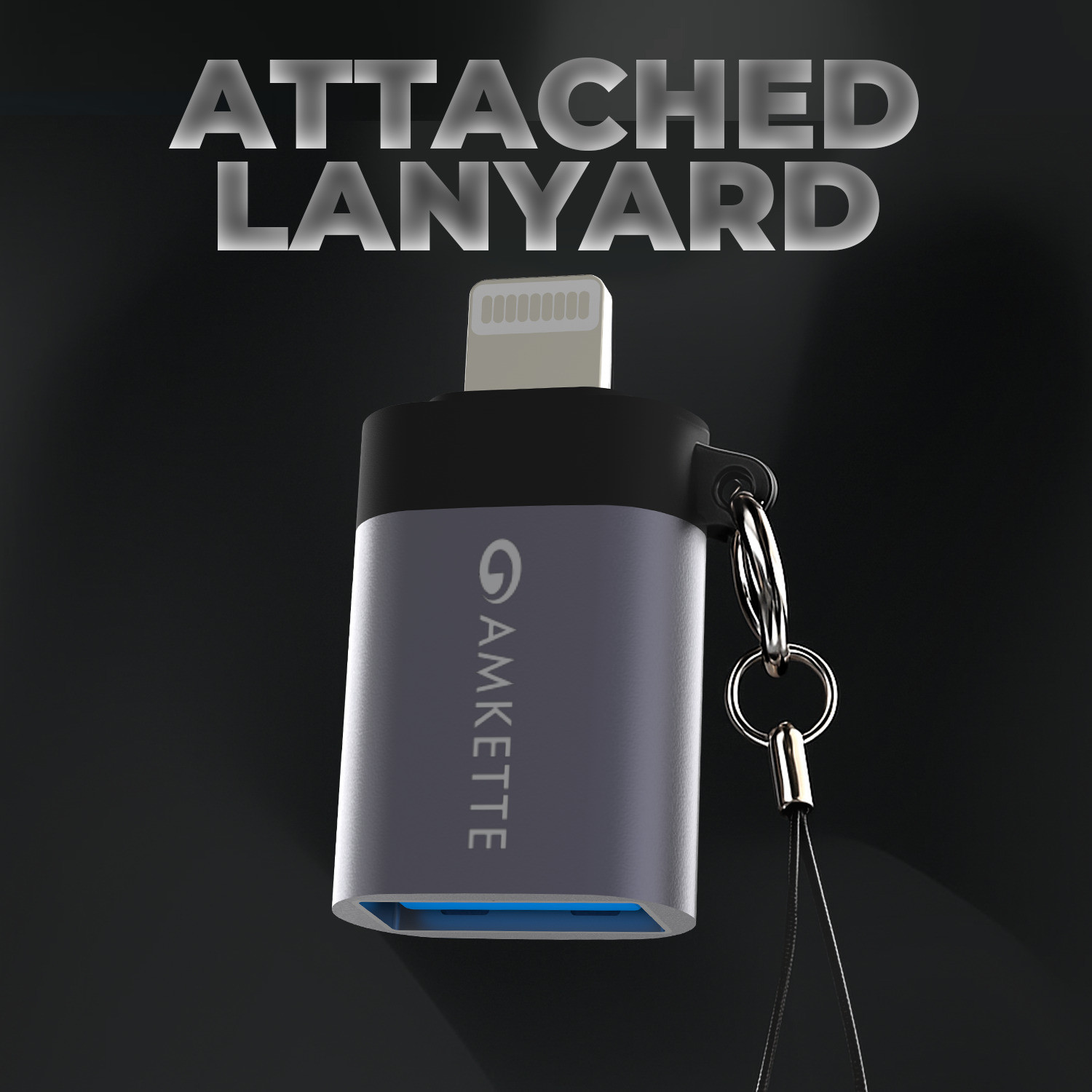 Image of AMKETTE USB, Lightning OTG Adapter