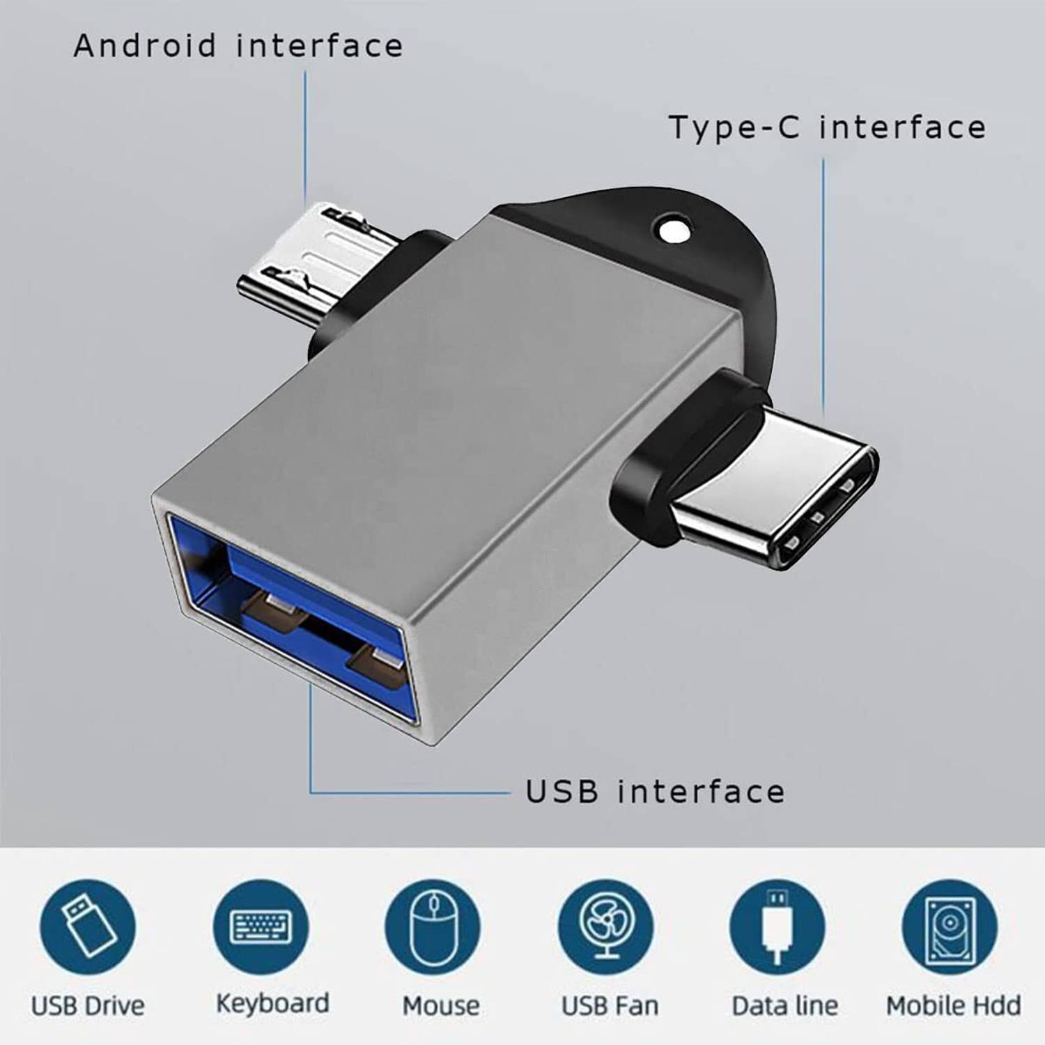 UBRONIK Micro USB, USB Type C, USB OTG Adapter - Image 2