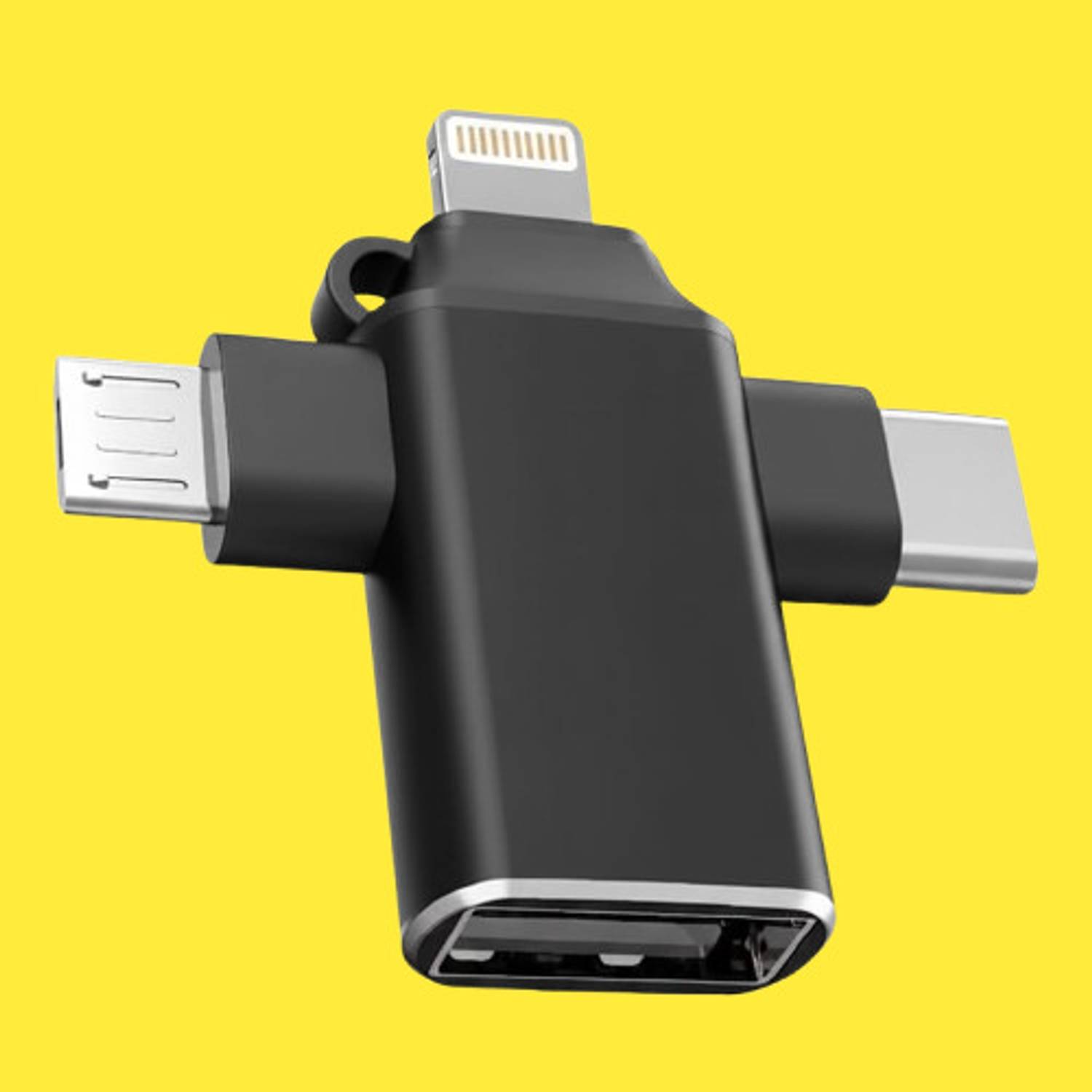 RALGUAT Micro USB, USB Type C, Lightning OTG Adapter