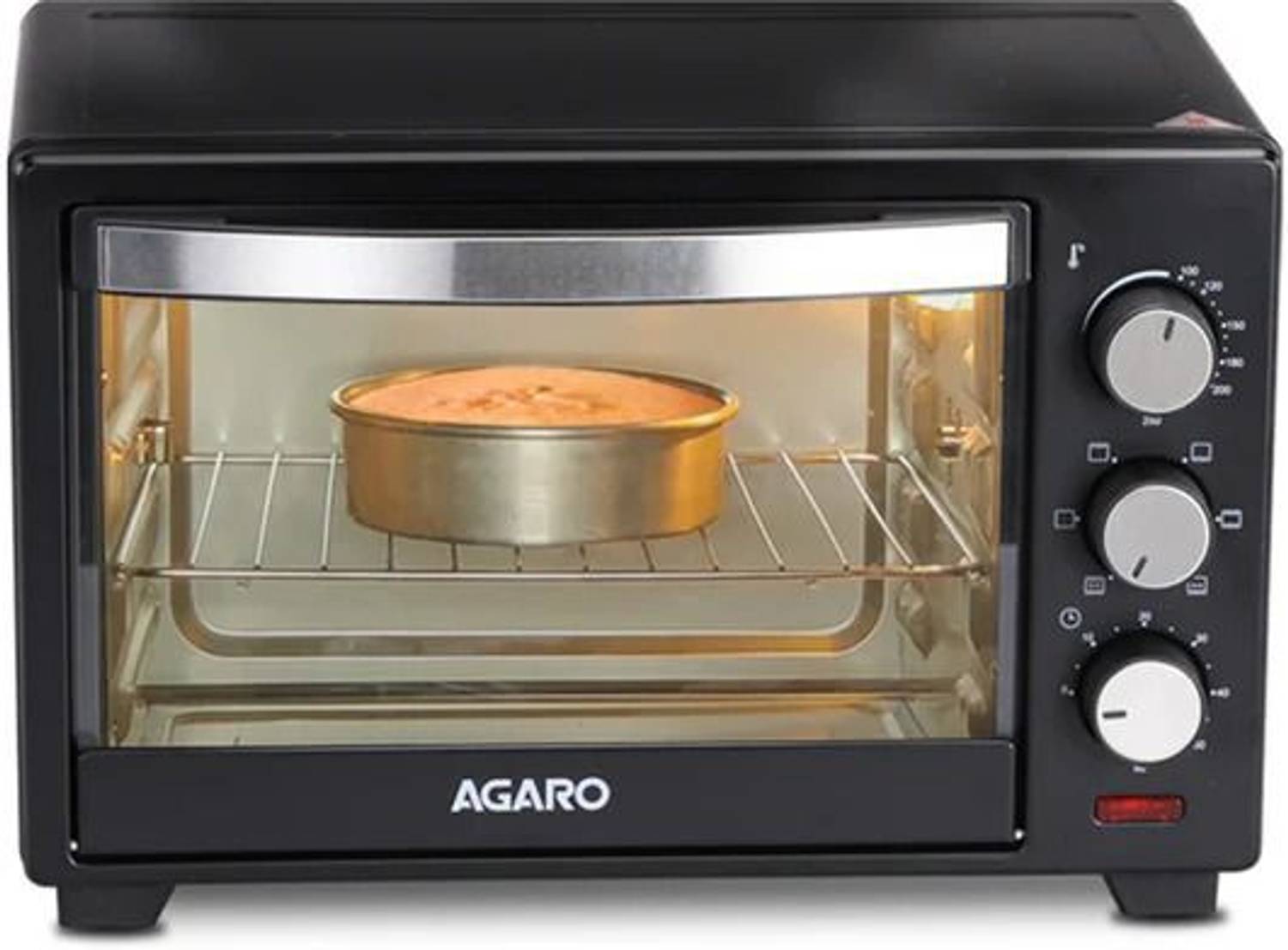 AGARO 25-Litre Oven Toaster Grill OTG Marvel Oven Toaster Grill With Motorized Rotisserie&5 Heating Modes, Black — Ovens & Microwaves