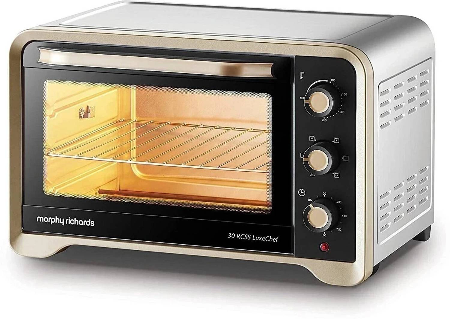 Morphy Richards 30-Litre Oven Toaster Grill OTG 30RCSS 510051, Silver/Gold — Ovens & Microwaves