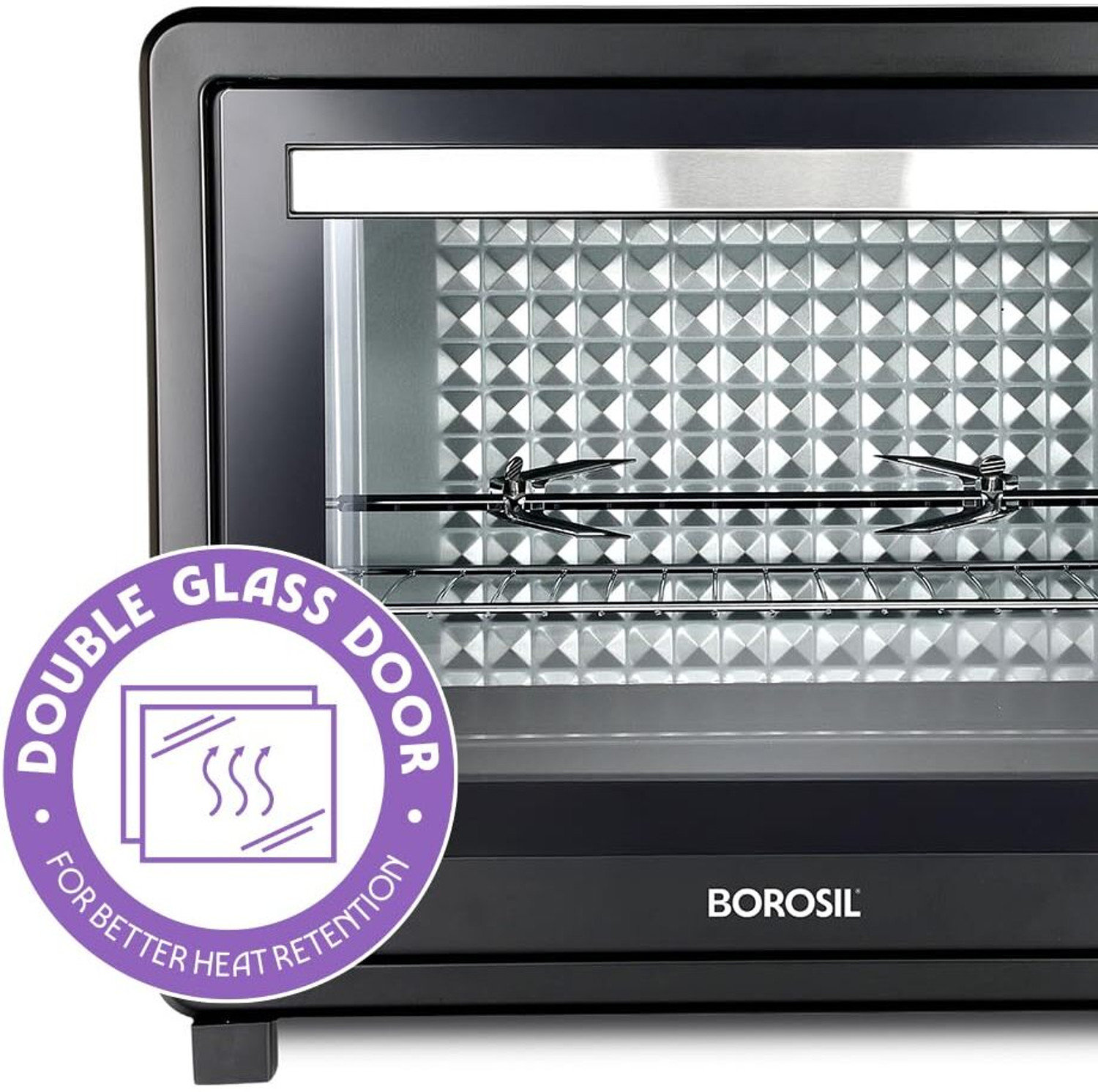 Image of BOROSIL 60-Litre Oven Toaster Grill OTG Pro 60L OTG, BIS Approved, Made in India, Convection Oven Toaster Griller, Black