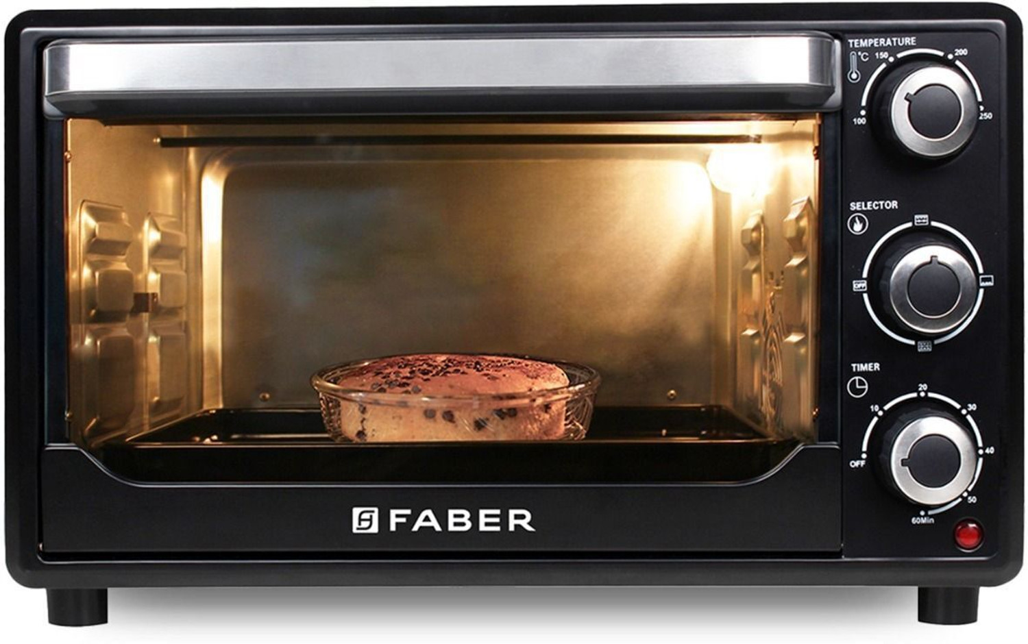 Image of FABER 24-Litre Oven Toaster Grill OTG FOTG BK 24L, Black