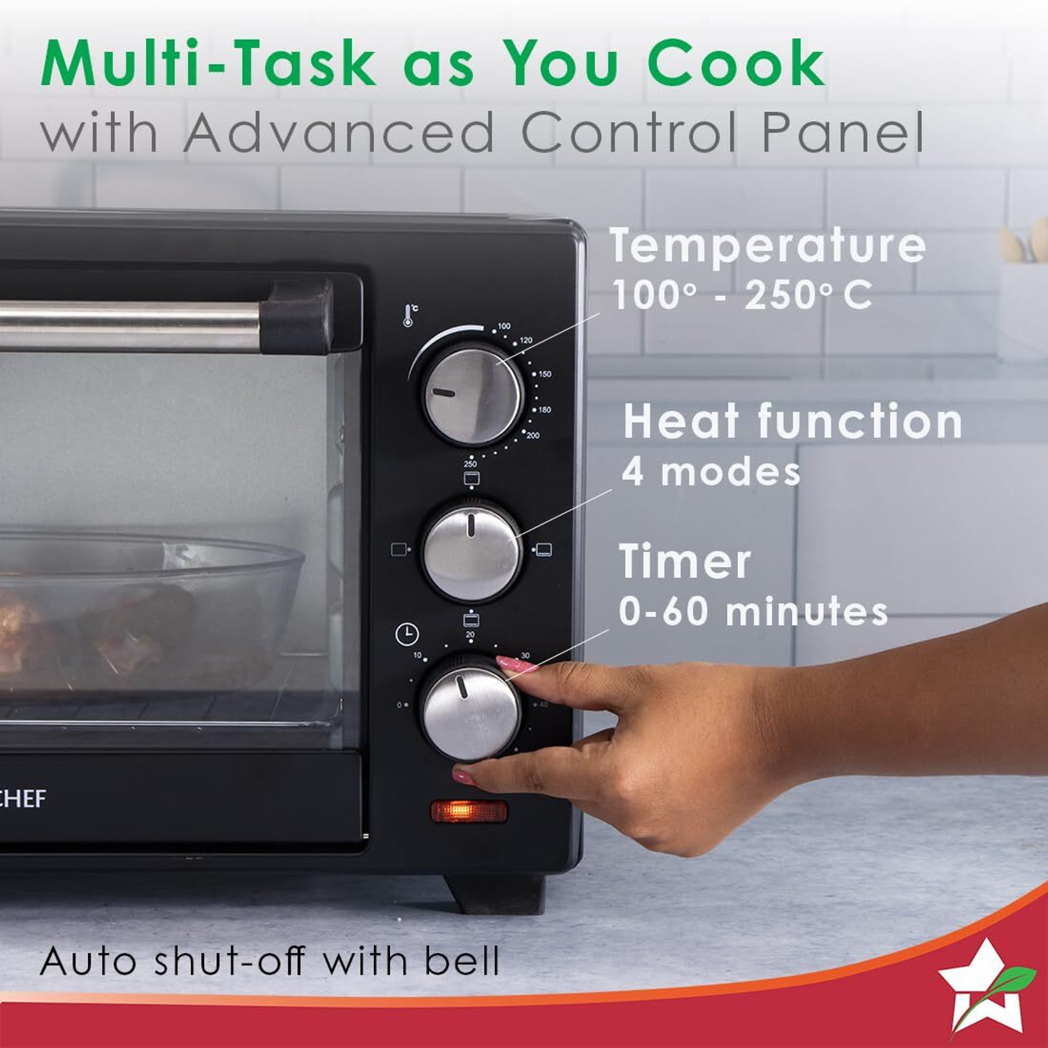 Image of WONDERCHEF 19-Litre Oven Toaster Grill OTG 63152143, Black