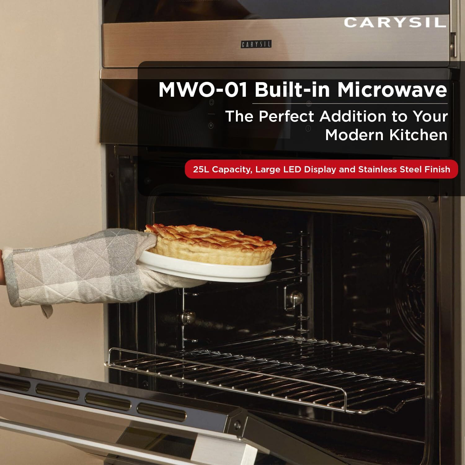 Image of Carysil 25-Litre Oven Toaster Grill OTG MWO01, Black