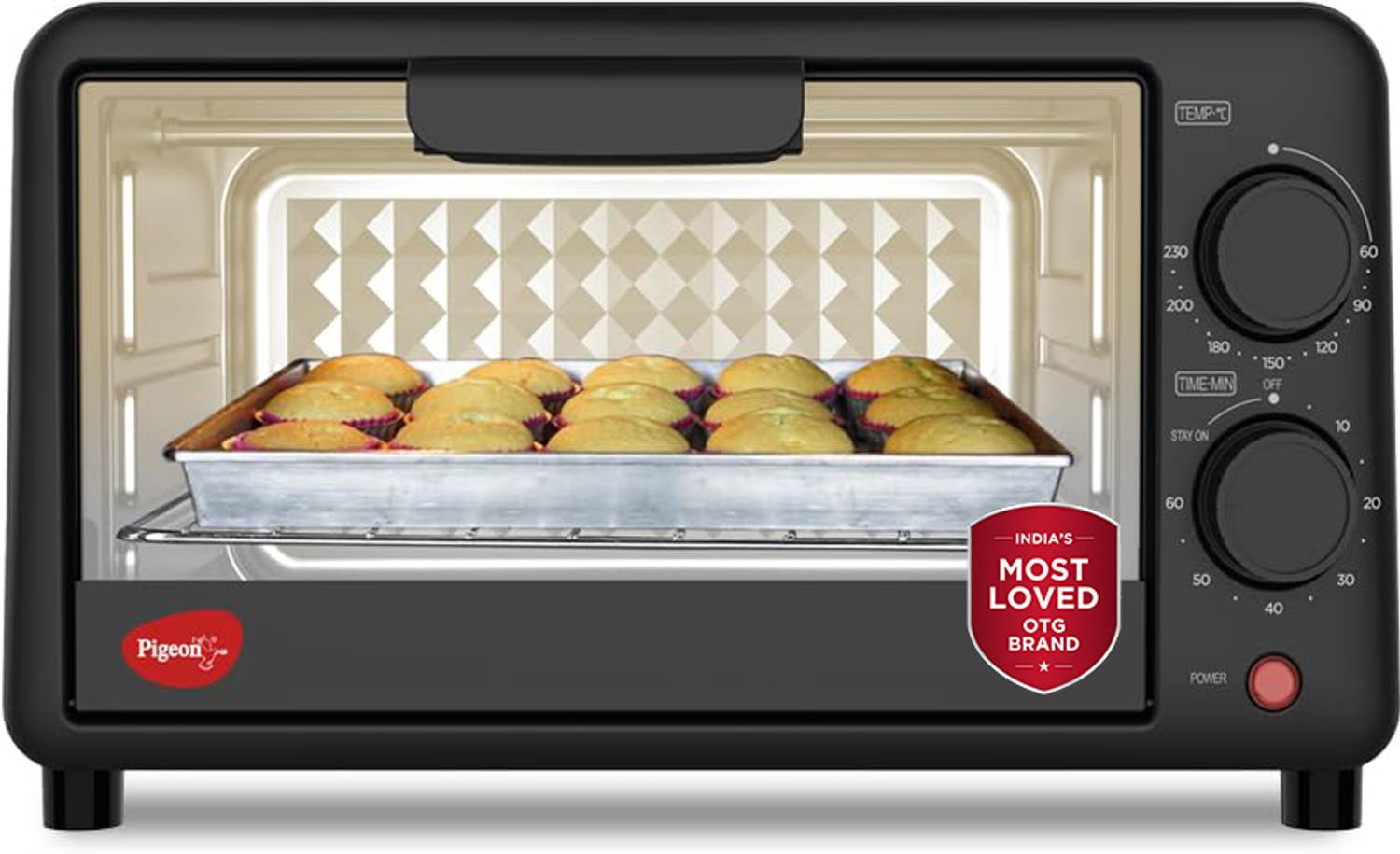 Pigeon 9-Litre Oven Toaster Grill OTG 16239, Black