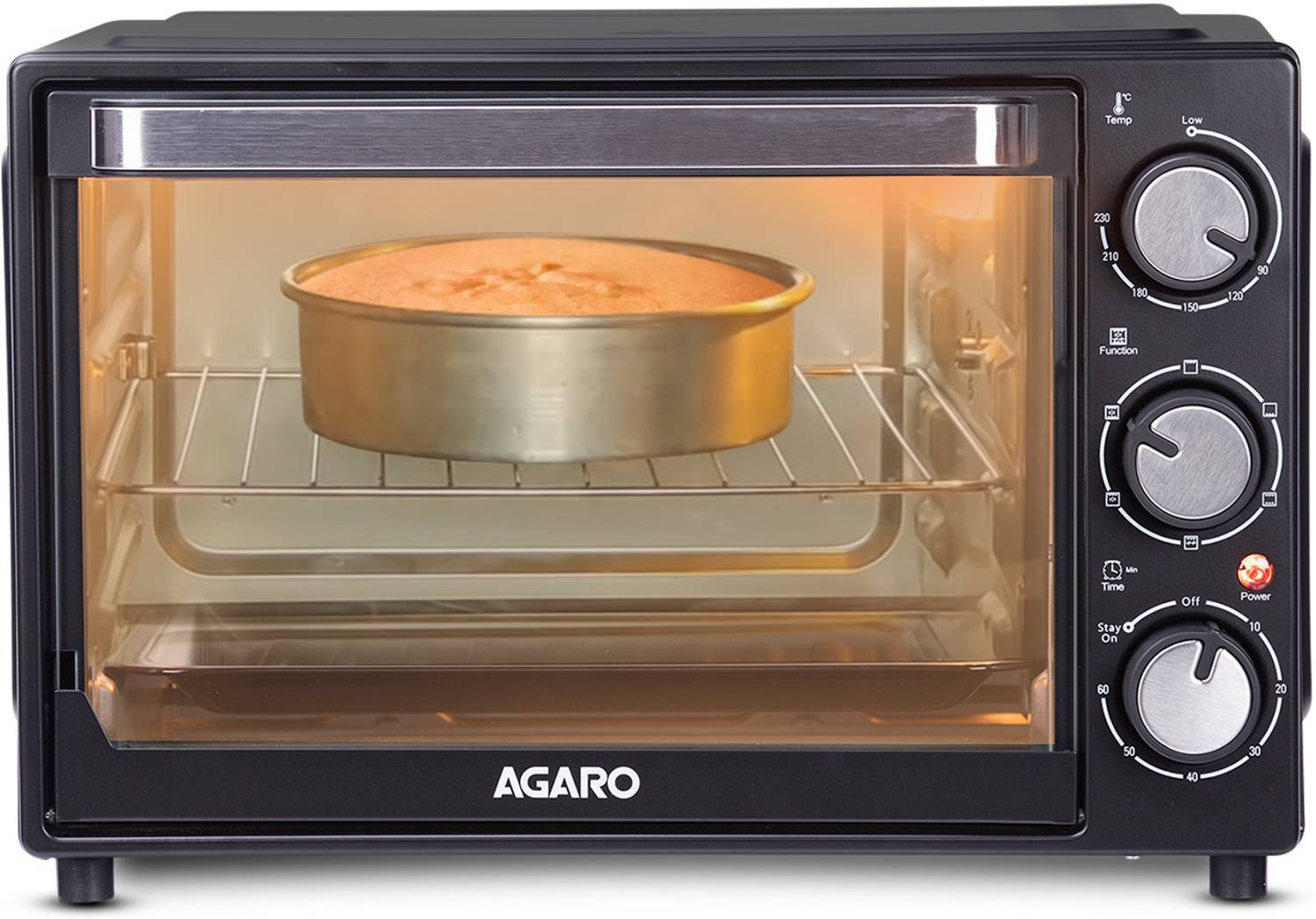AGARO 30-Litre with Motorised Rotisserie Oven Toaster Grill OTG 33393, Black — Ovens & Microwaves