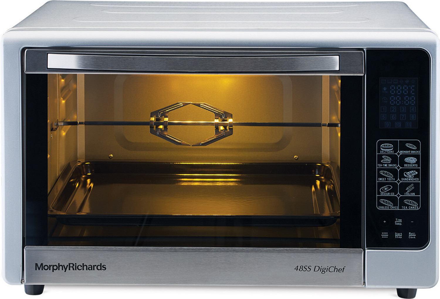 Image of Morphy Richards 48-Litre Oven Toaster Grill OTG 48SS DIGICHEF, Silver