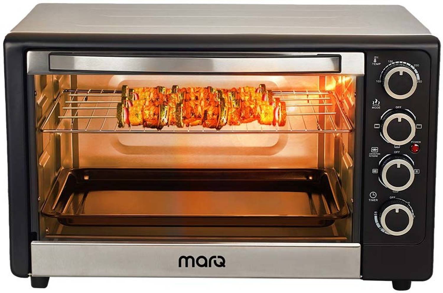 MarQ by Flipkart 48-Litre with Motorized Rotisserie Oven Toaster Grill OTG 48AOTMQB / MQOT48RNTAB, Black