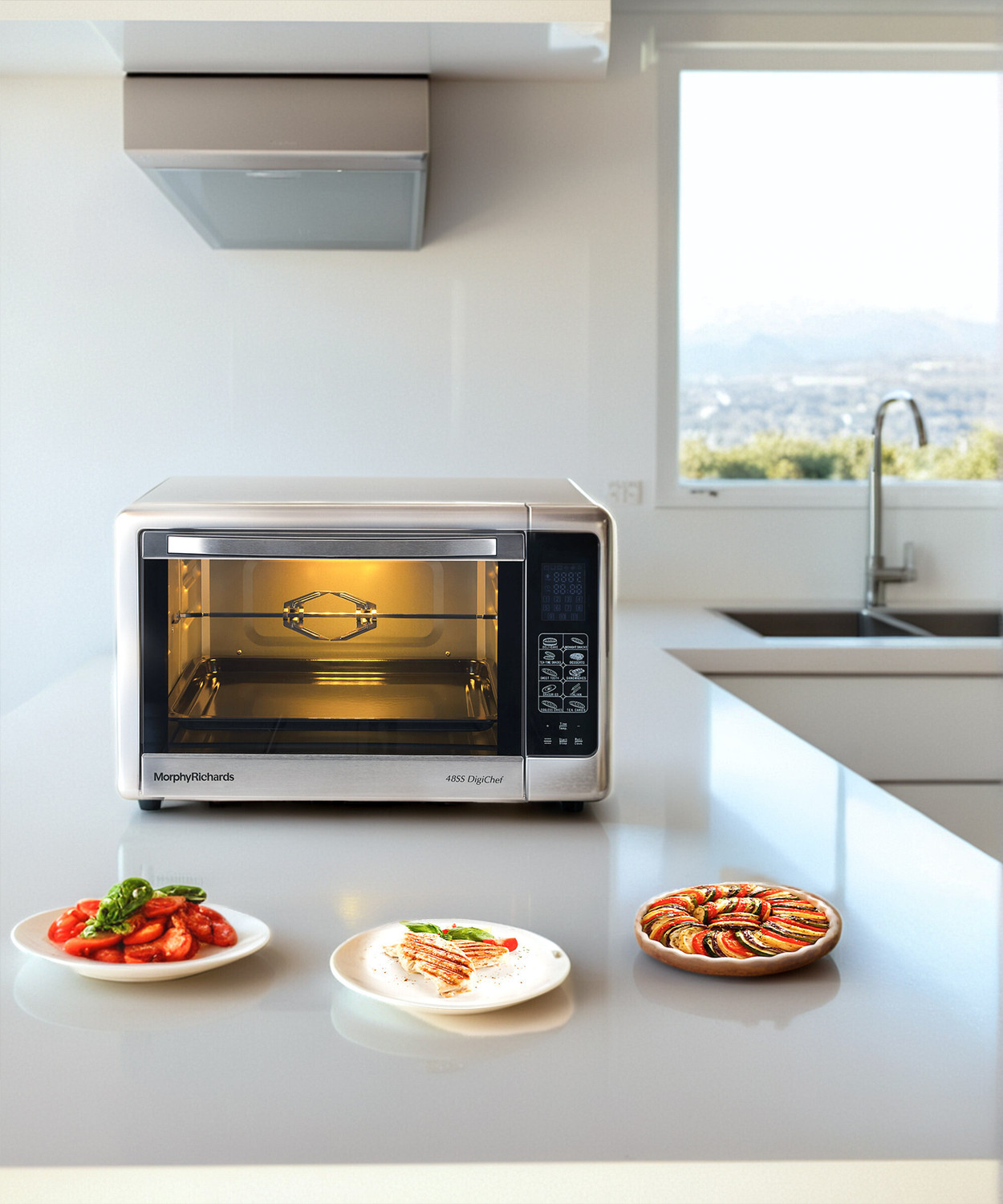 Image of Morphy Richards 48-Litre Oven Toaster Grill OTG 48SS DIGICHEF, Silver