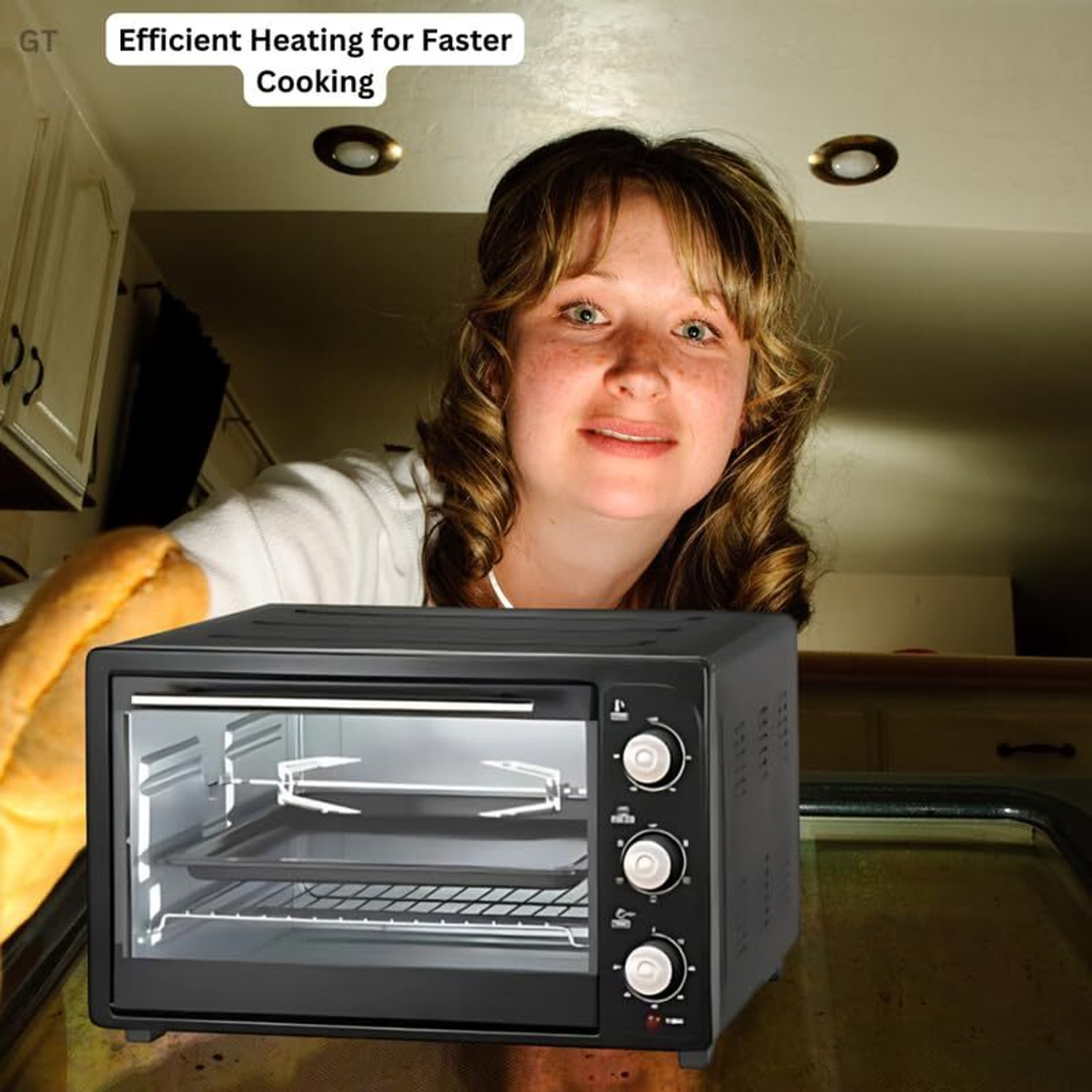 Image of Rhobos 18-Litre Oven Toaster Grill OTG 699AID96 Oven Toaster Griller | 18L Capacity | Quick Meals, Efficient Heating, Black