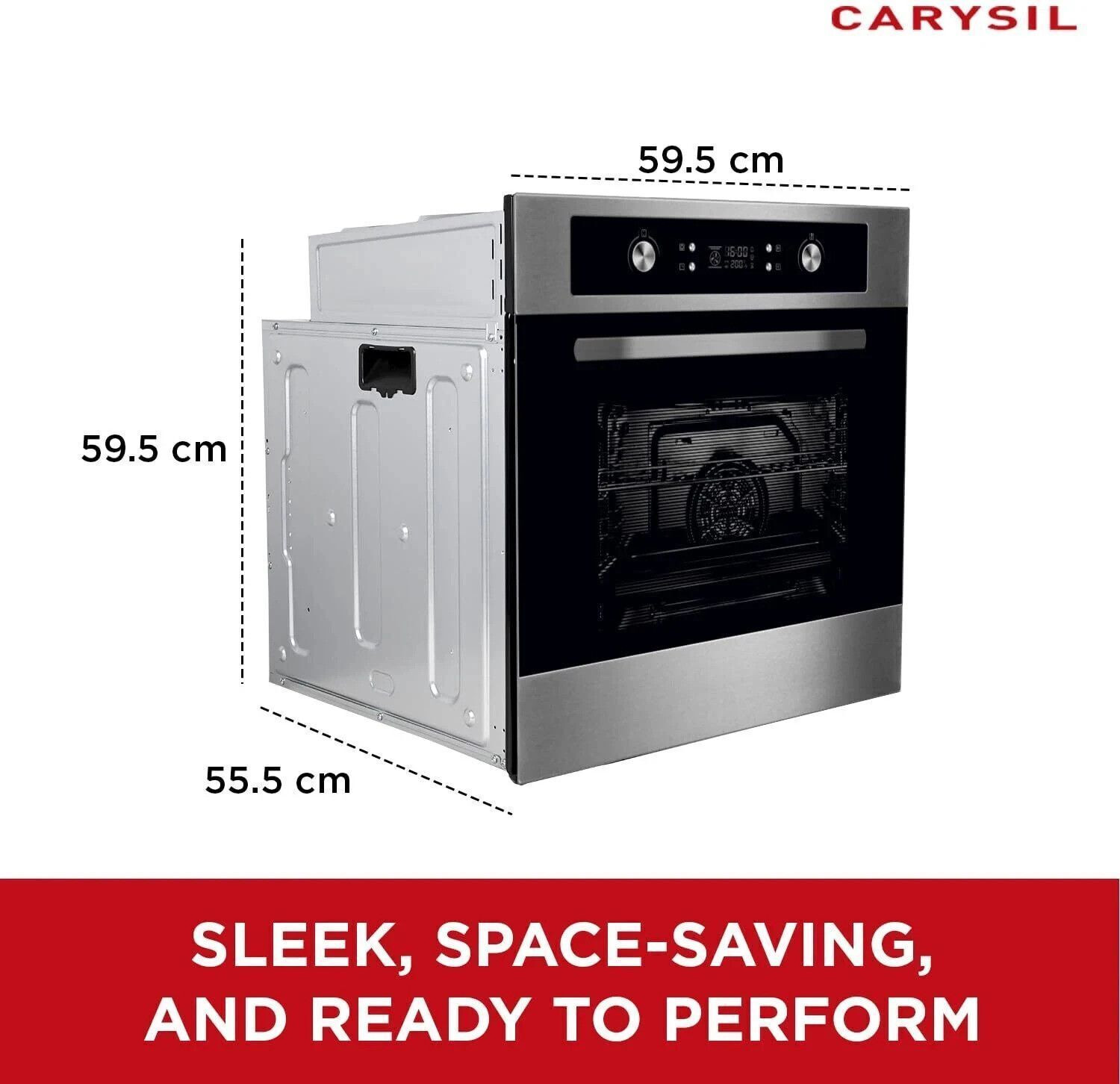 Image of Carysil 65-Litre Oven Toaster Grill OTG BIO-02, Silver