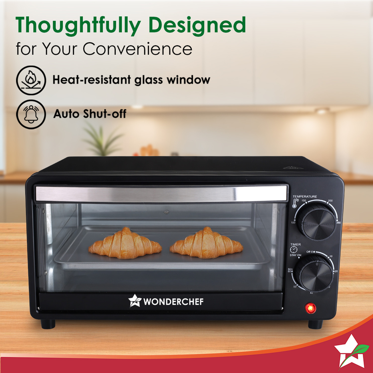 Image of WONDERCHEF 10-Litre Oven Toaster Grill OTG OTG, Black
