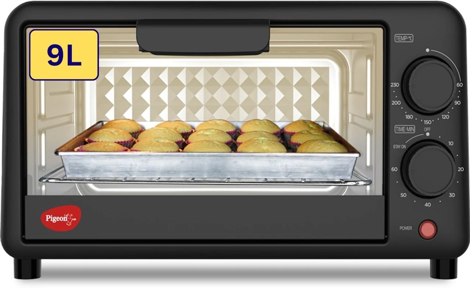 Image of Pigeon 9-Litre Oven Toaster Grill OTG 16239, Black