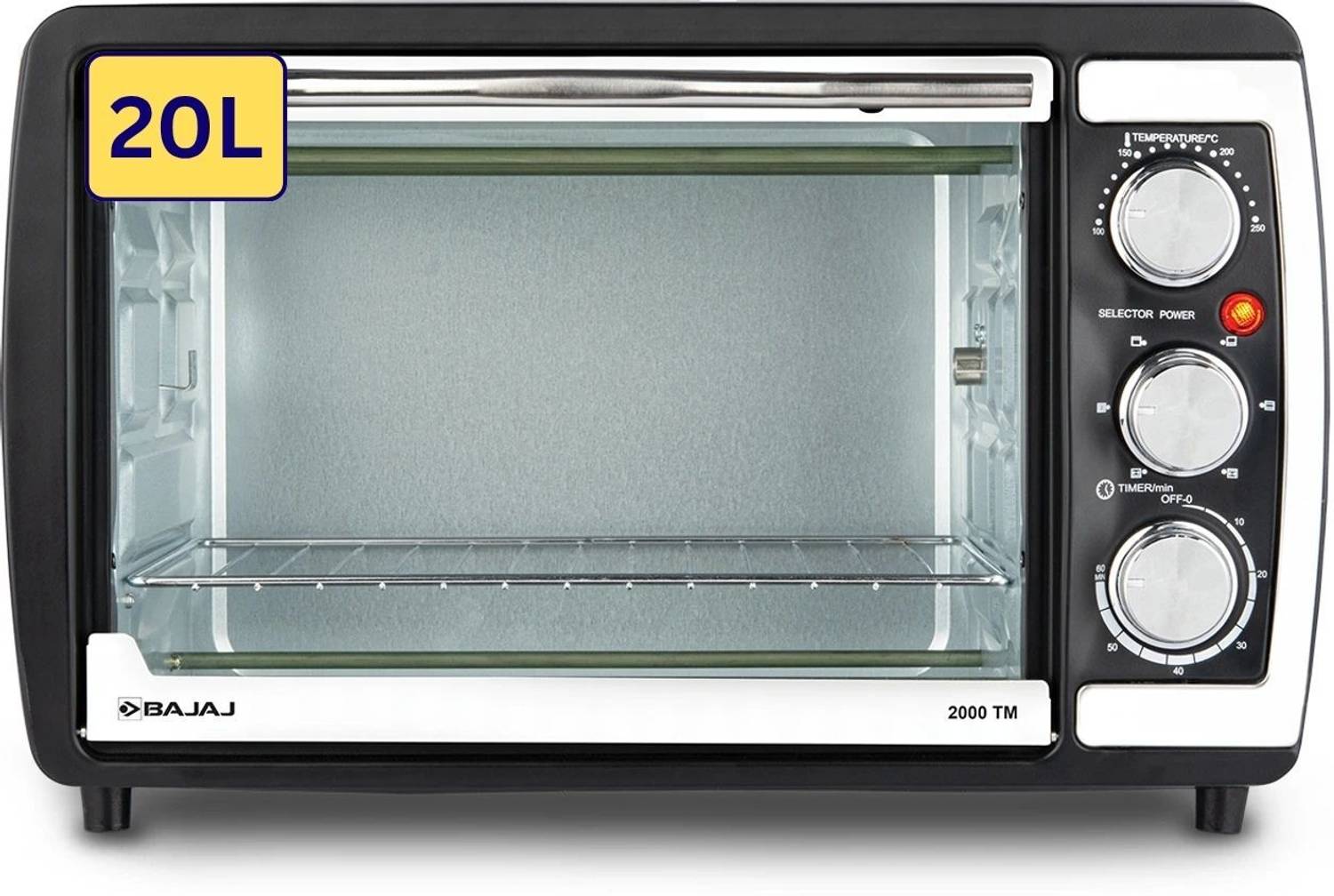 BAJAJ 20-Litre Oven Toaster Grill OTG 2000 TM, Black — Ovens & Microwaves