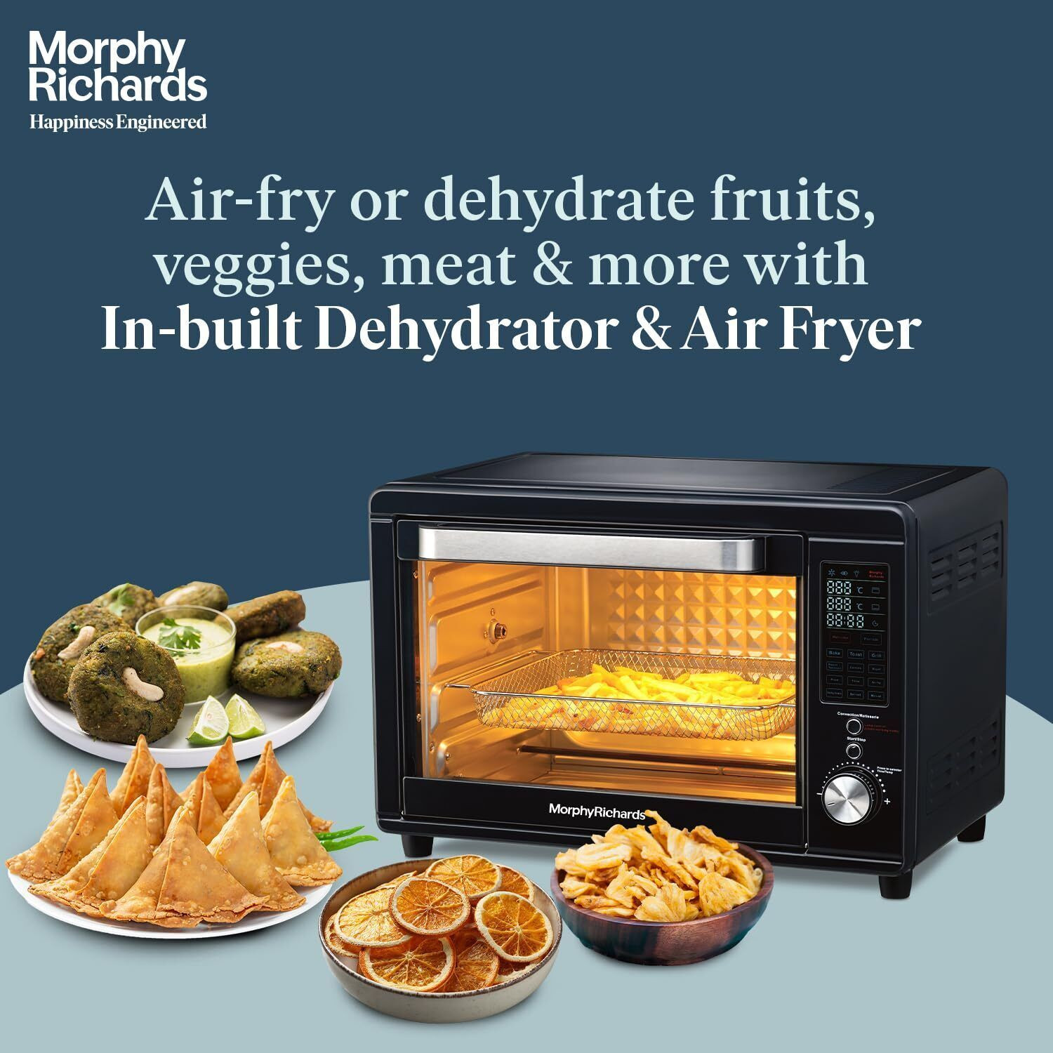 Image of Morphy Richards 40-Litre Oven Toaster Grill OTG 40RCAD DIGI 510058 01, deep blue