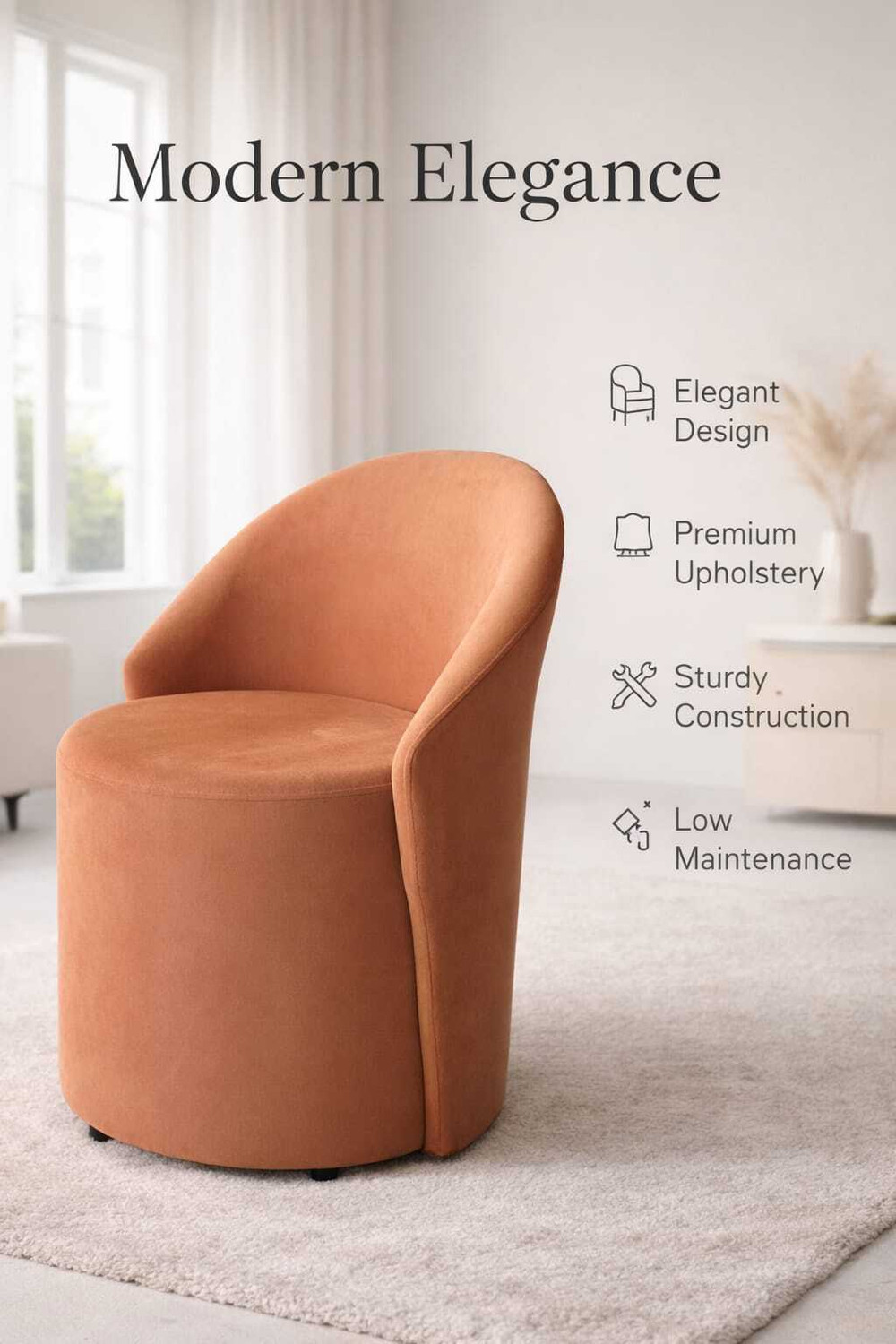 Image of Jaico Solid Wood Standard Ottoman