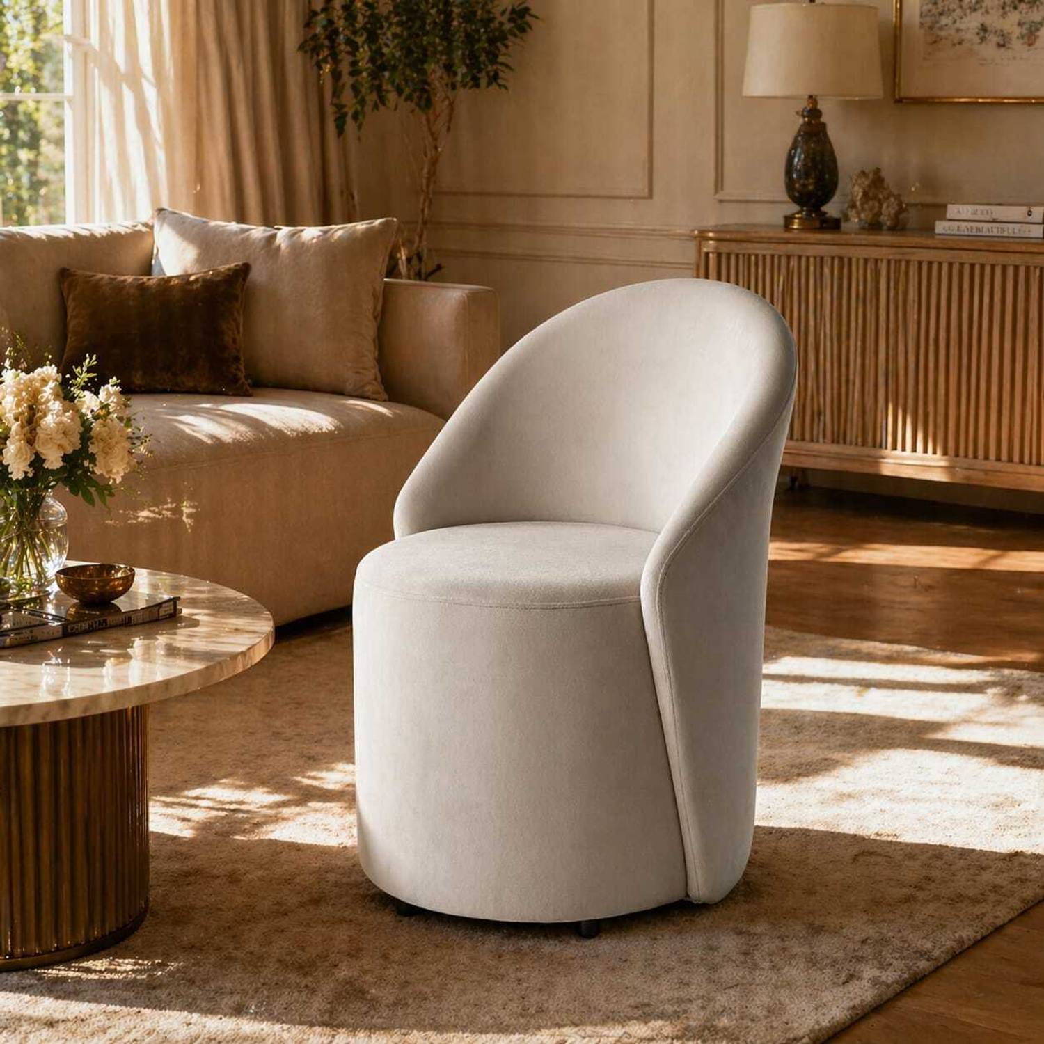 Jaico Solid Wood Standard Ottoman (Finish Color - Beige, Pre Asse