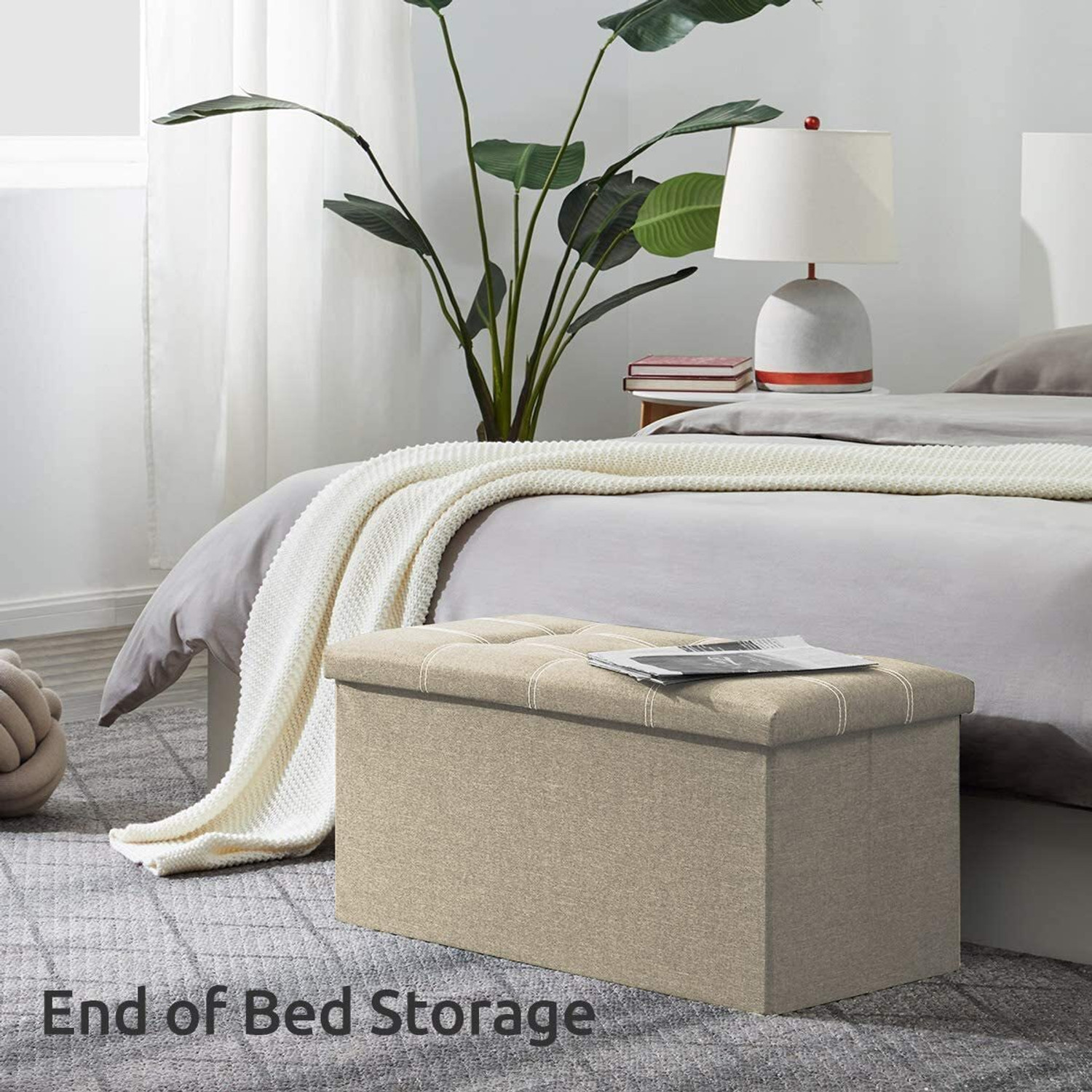 Image of SKYFUN Fabric Cube Ottoman