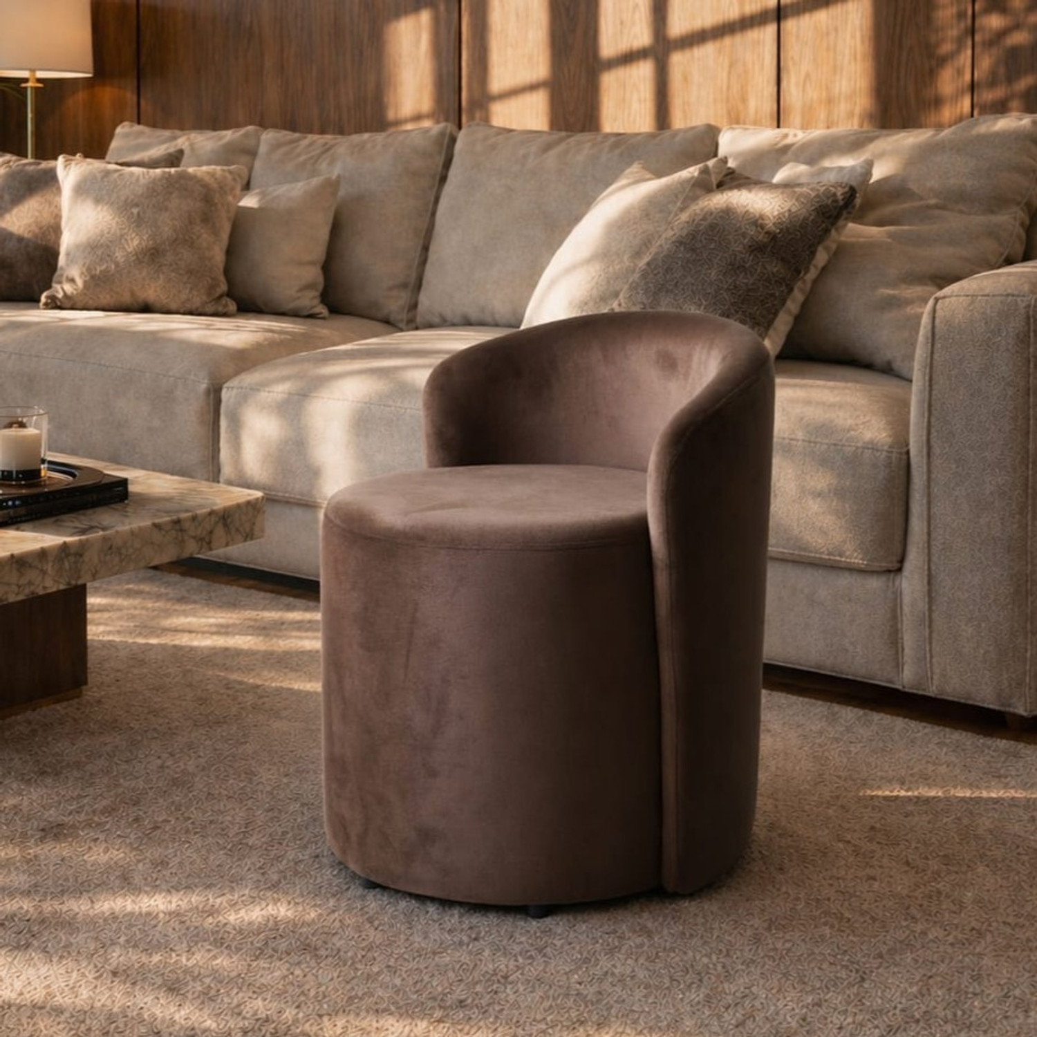 Image of Jaico Solid Wood Standard Ottoman