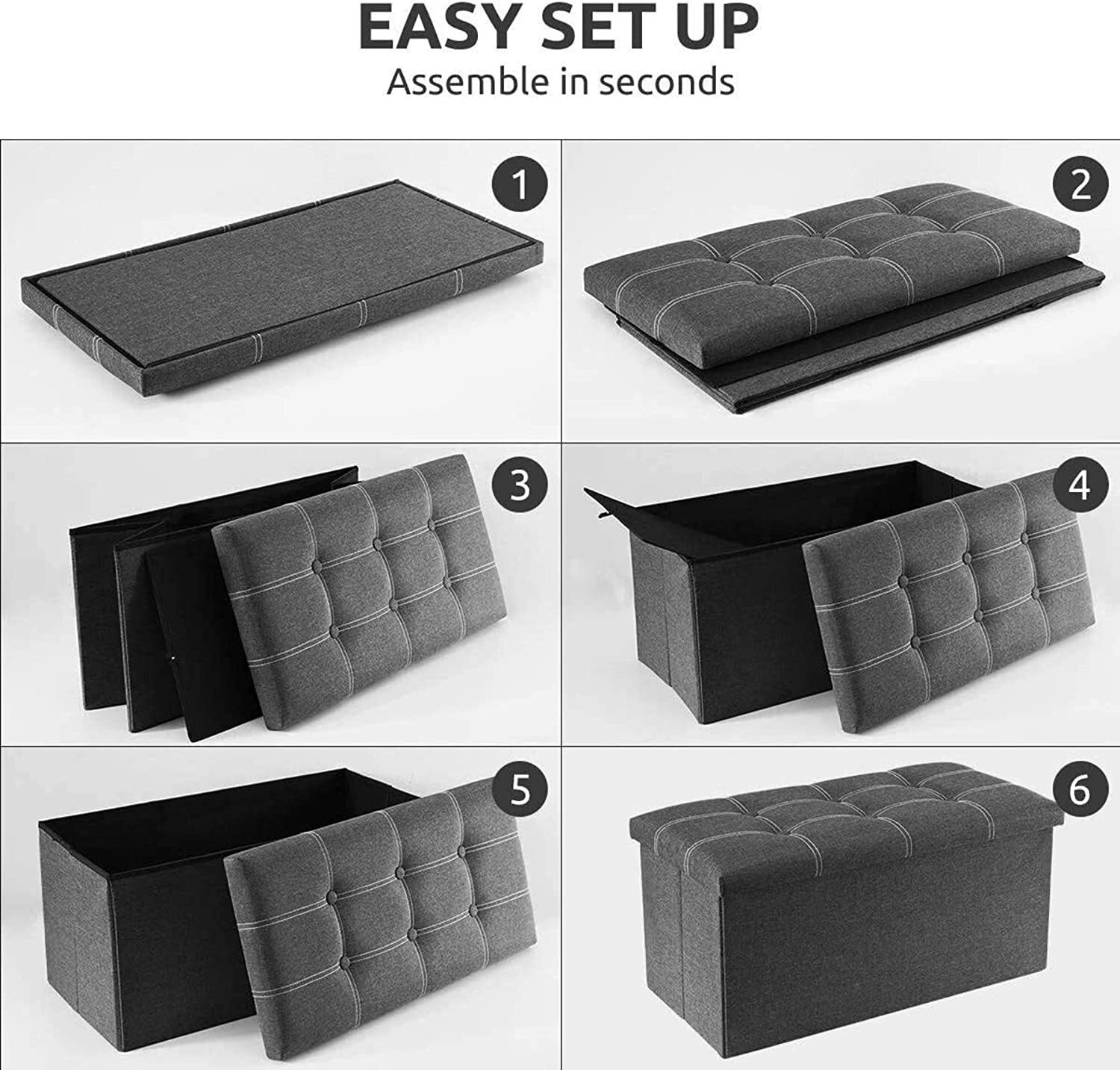 Image of SKYFUN Fabric Cube Ottoman