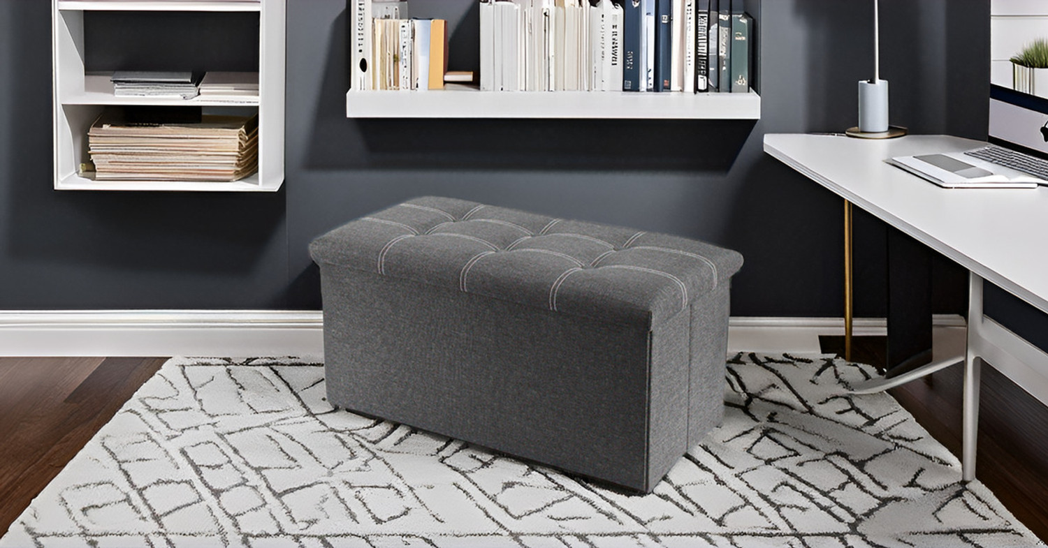Image of SKYFUN Fabric Cube Ottoman