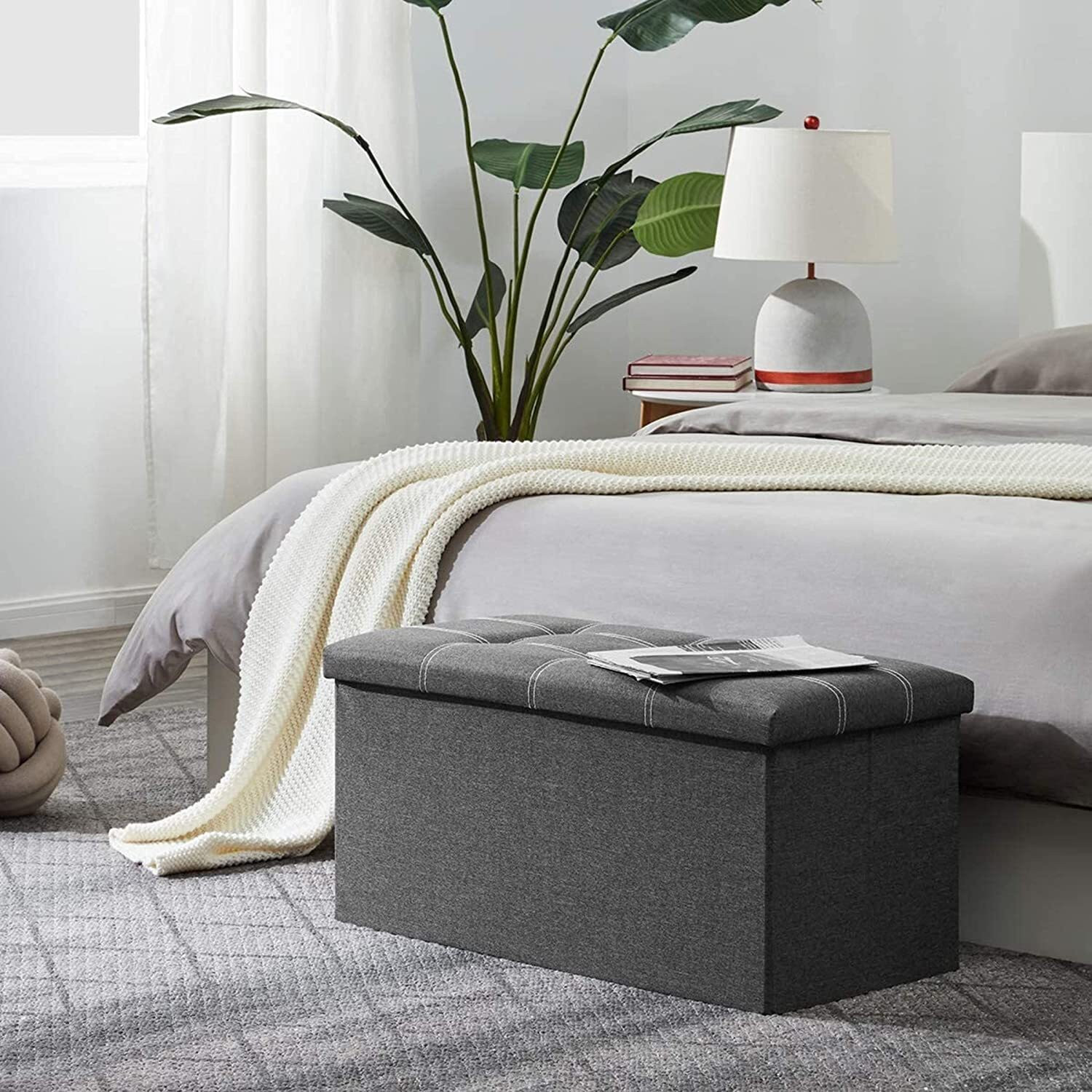 Image of SKYFUN Fabric Cube Ottoman