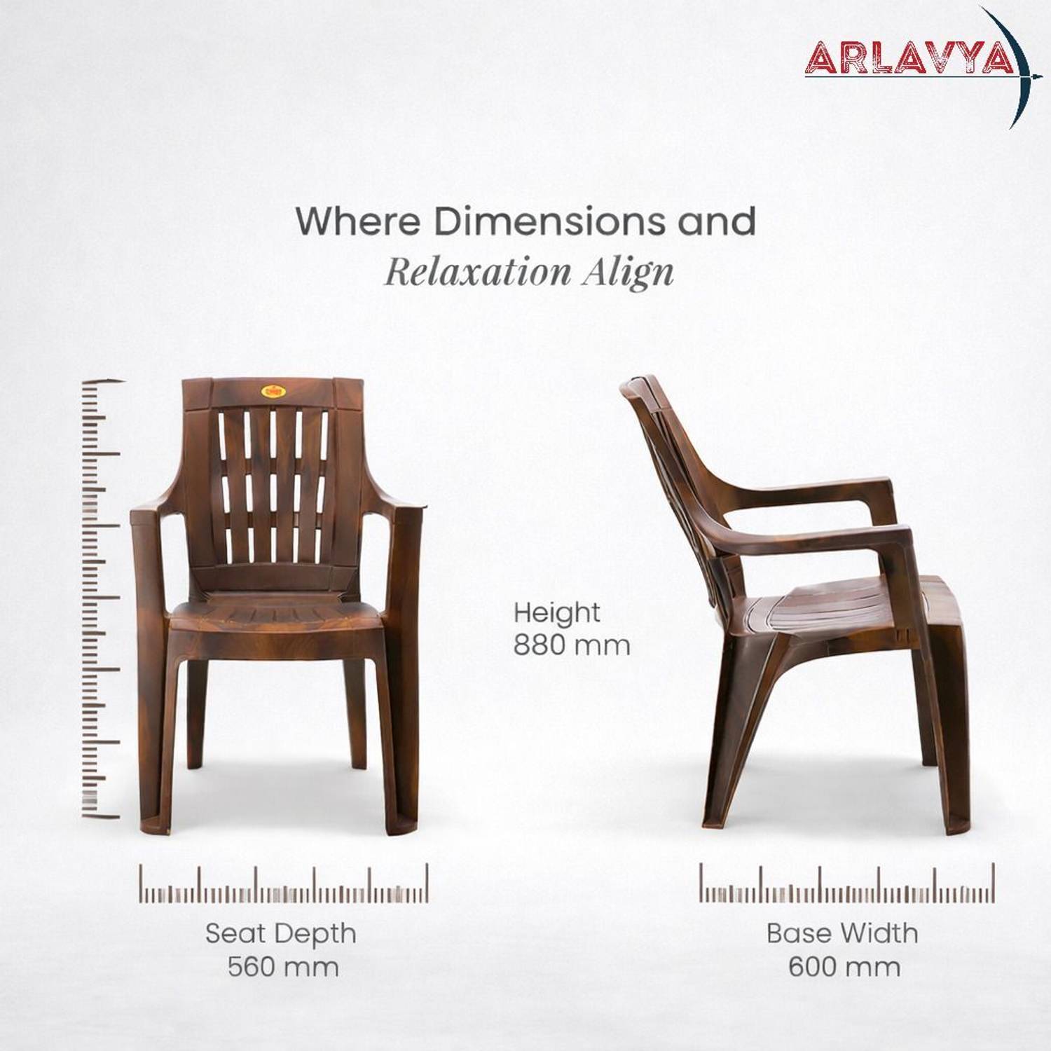 ARLAVYA Relaxo Plastic Chair - Image 3