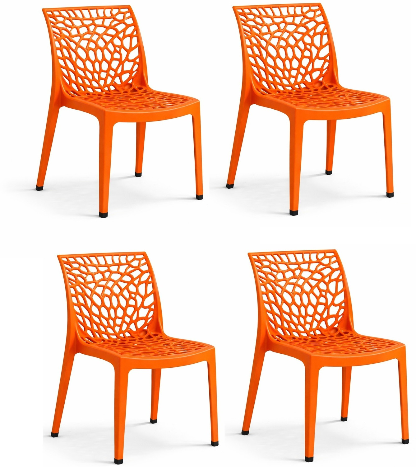 Image of SRI GAYATHRI POLYMERS Premium Web Design Plastic Chair|Stylish Modern Armless Chair for multipurpose Plastic Outdoor Chair
