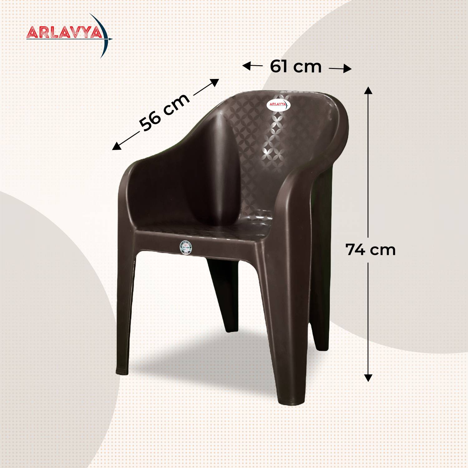 ARLAVYA Jolly Model Plastic Sofa Chair Set of 4 - Image 2