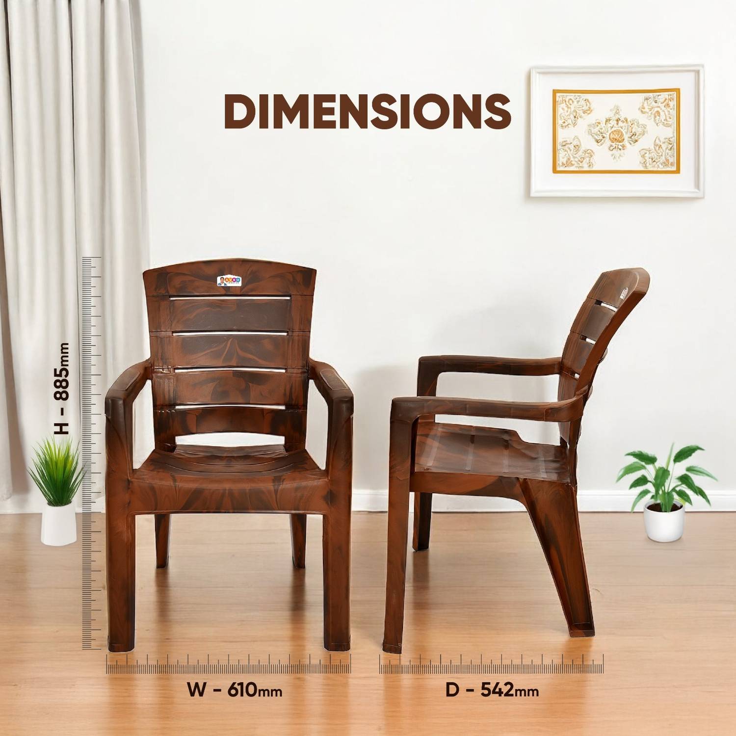 AVRO 9955 Heavy Duty Stackable Plastic Outdoor Chair - Image 5