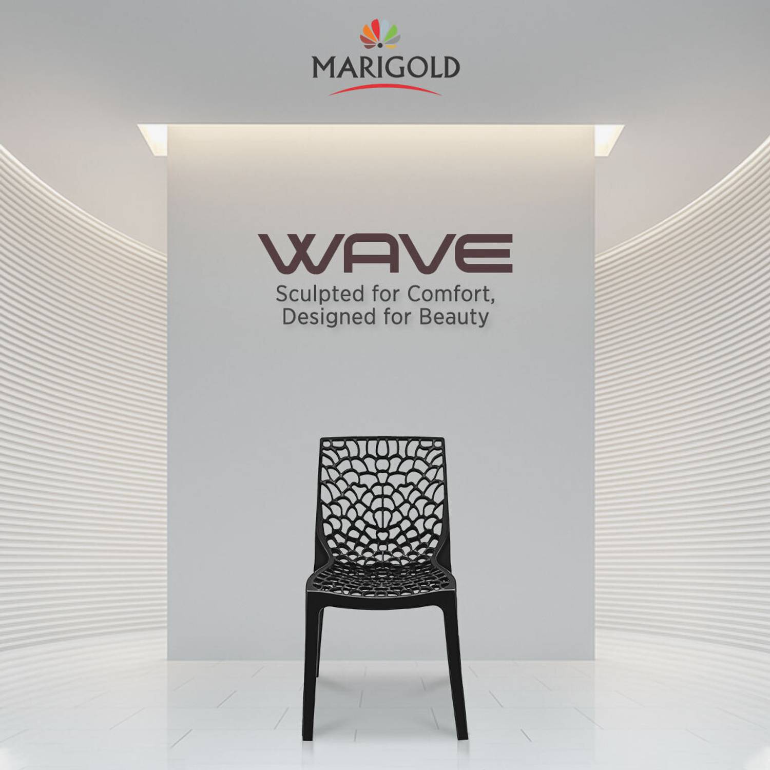 Marigold Wave Heavy Duty Stackable Chair - Image 5
