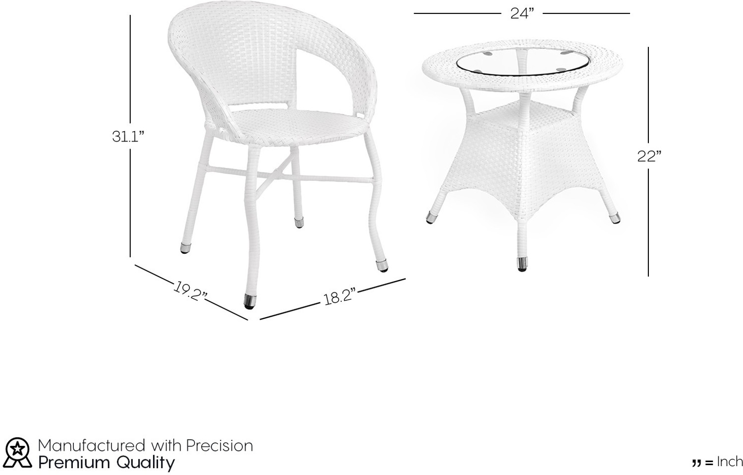 Image of Aadya Craft Synthetic Fiber Table & Chair Set