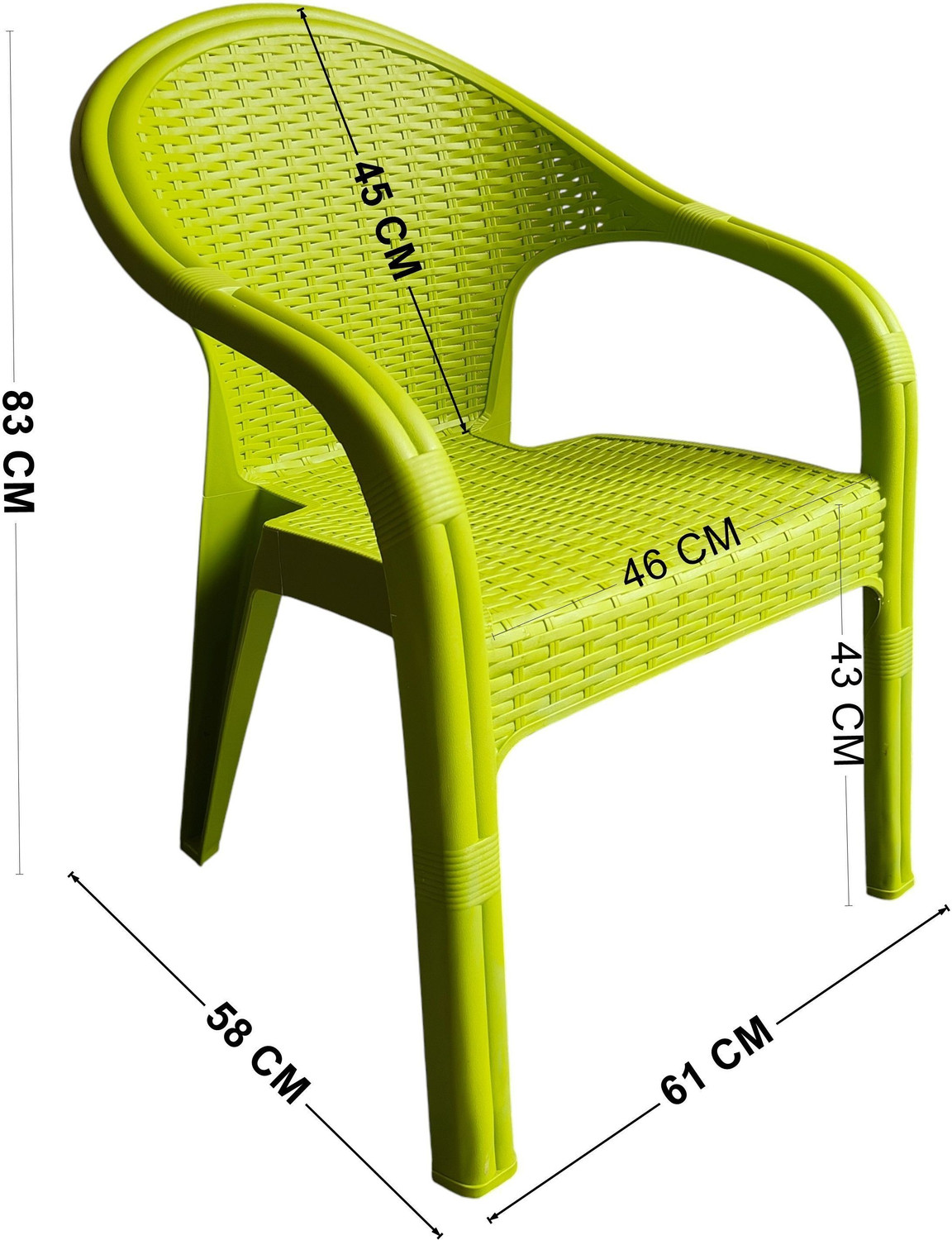 Image of TrendyLivings Sizz Plastic Chair for Home, Garden Plastic Outdoor Chair
