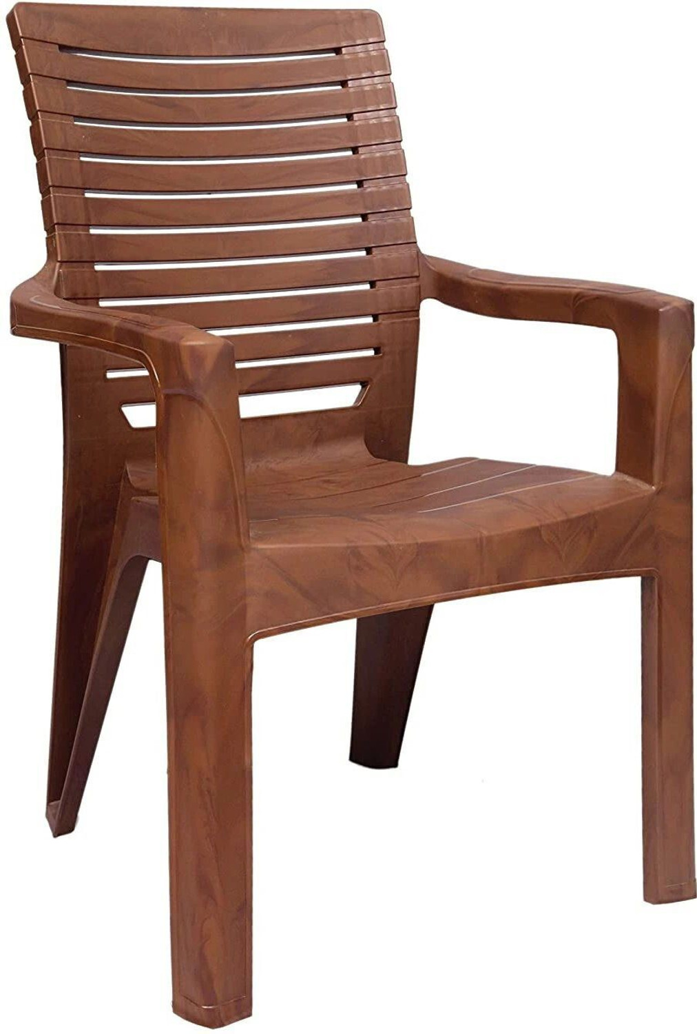Image of Anmol Durable Premium Plastic Chair for Home & Garden - Light Brown, Heavy Duty Plastic Outdoor Chair