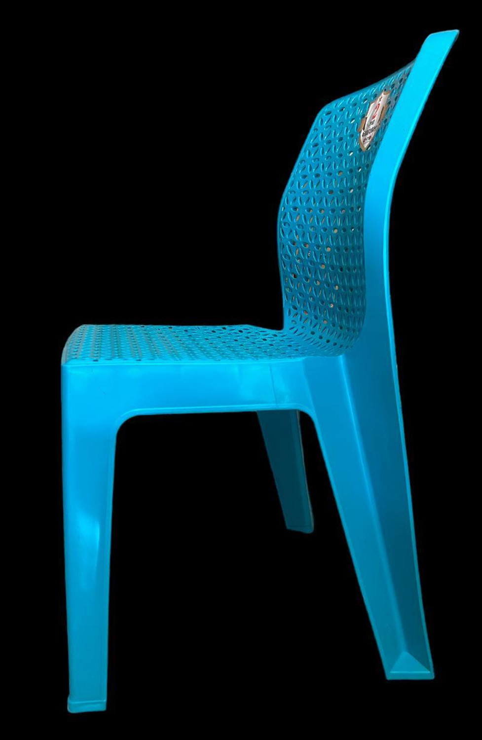 Image of Anmol DIAMOND BLUE ARMLESS SET OF 2 CHAIR FULLY COMFORT Plastic Cafeteria Chair