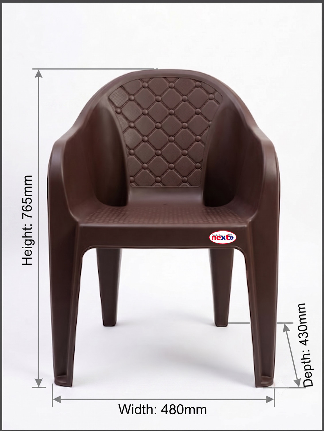 Image of next NPPL ULTIMATE Plastic Outdoor & Indoor Arm Chair for Home, Garden, Balcony & Office Plastic Outdoor Chair