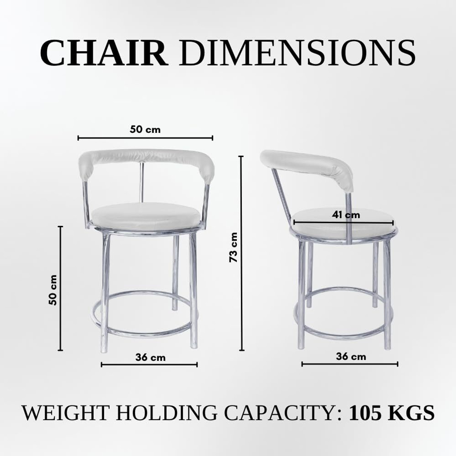 Image of ACTIVA 173 Stool with Comfortable Cushion Seat|Chrome Steel Frame Chair For Outdoor Use Metal Outdoor Chair