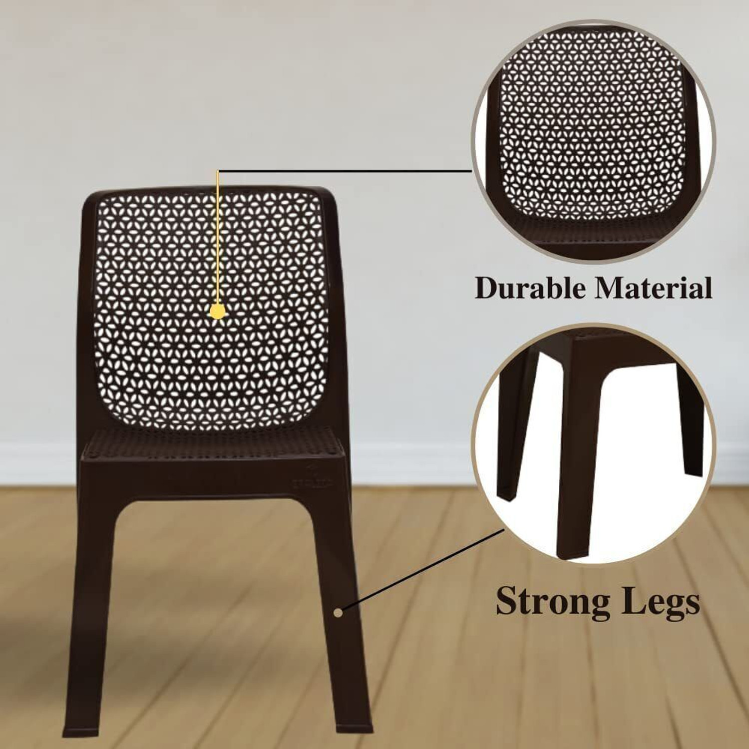 Image of COMFORT Creation Oxy Plastic Chair for Home /Glossy Finish Chair for Office /Dining Room, Kitchen Plastic Outdoor Chair