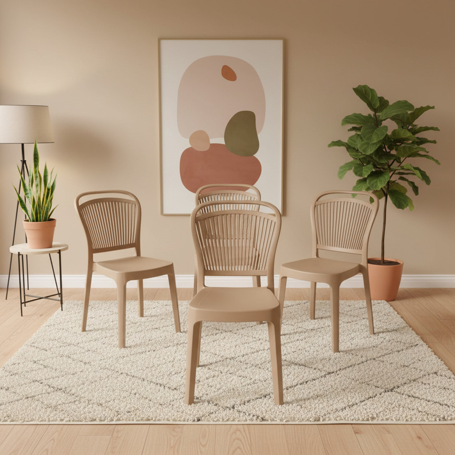 Image of Furniture Yard Mango Salsa Plastic Chair /Stackable Plastic Chair /Strong & Sturdy Structure / Plastic Outdoor Chair
